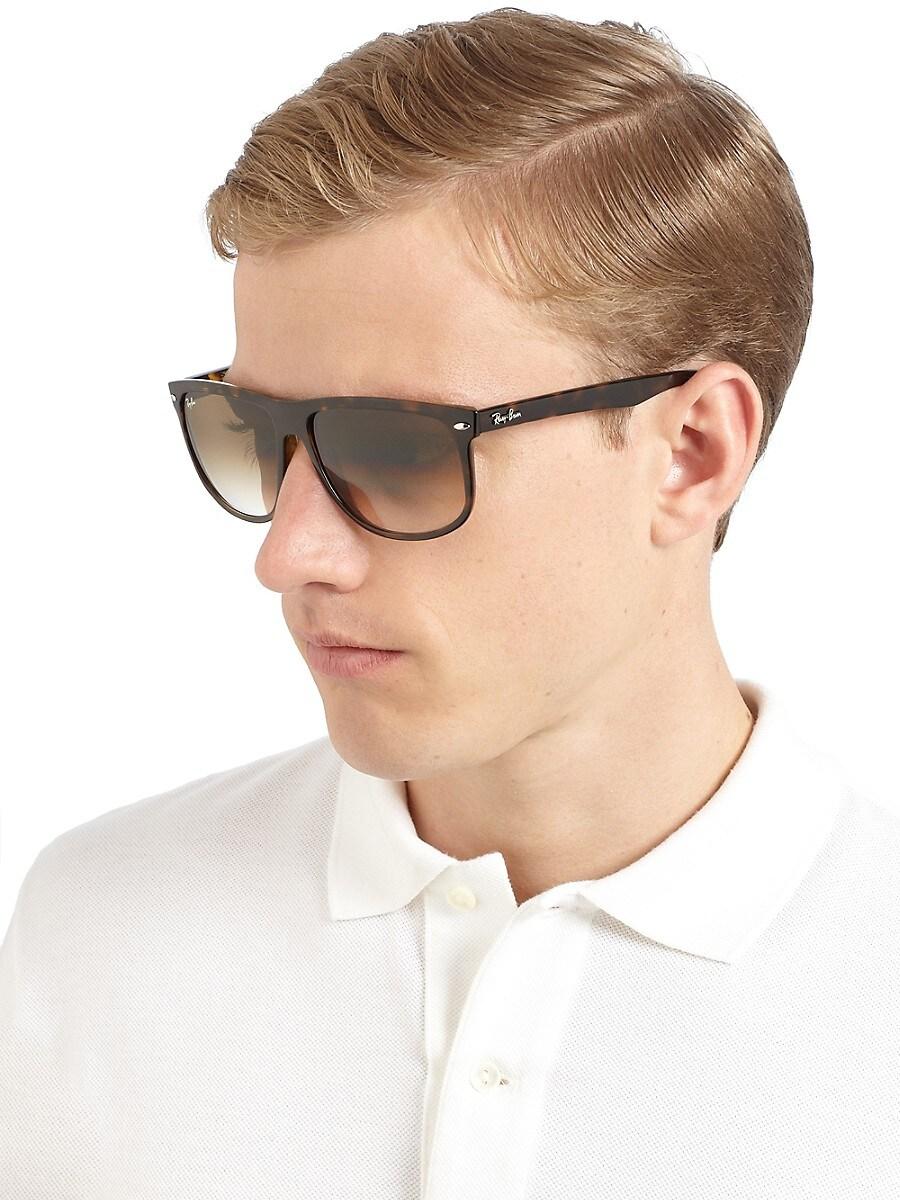 Ray-Ban Rb4147 60mm Flat-top Boyfriend Wayfarer Sunglasses in Tortoise  (Brown) for Men - Lyst