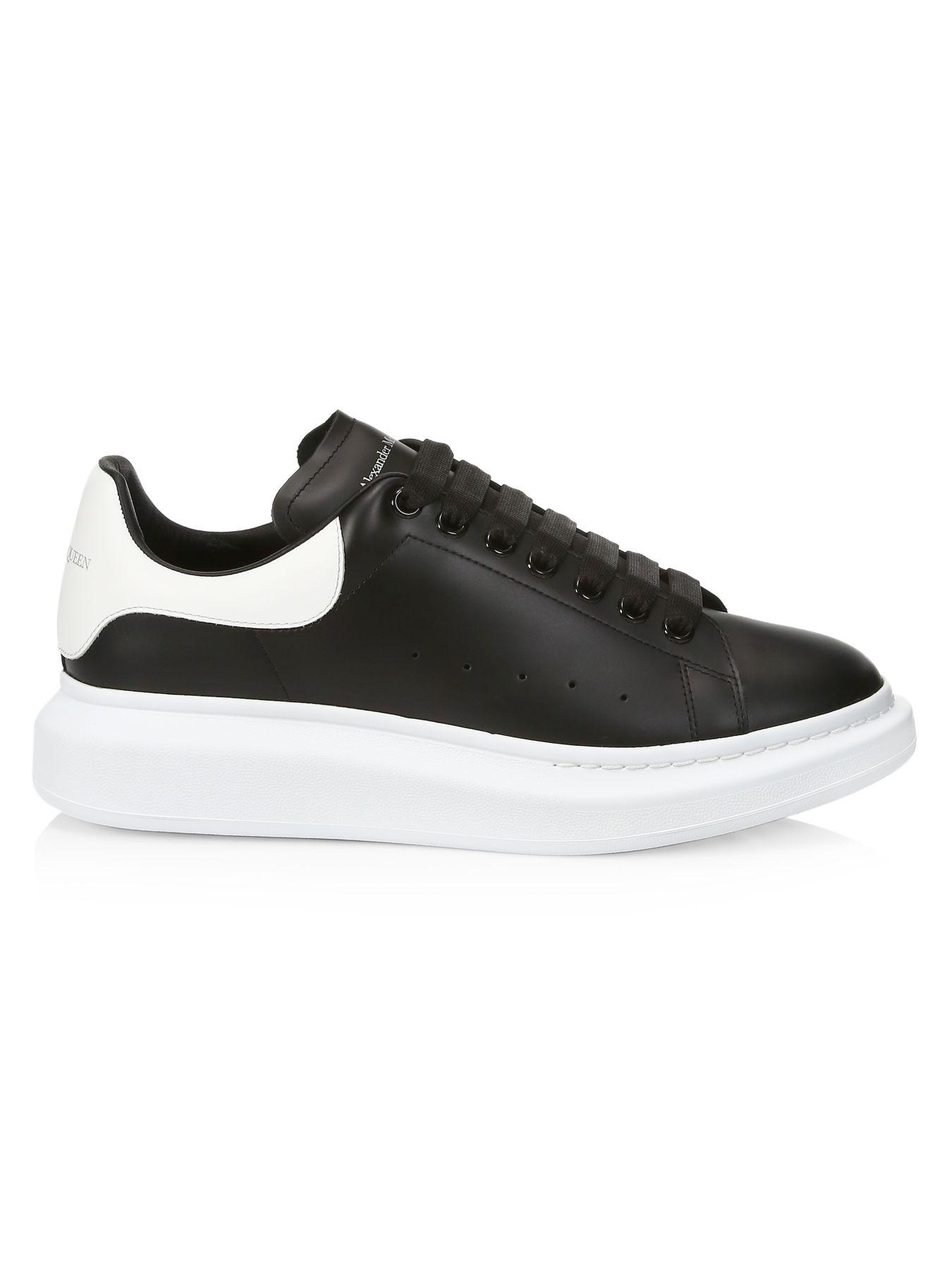 alexander mcqueen runway leather platform trainers