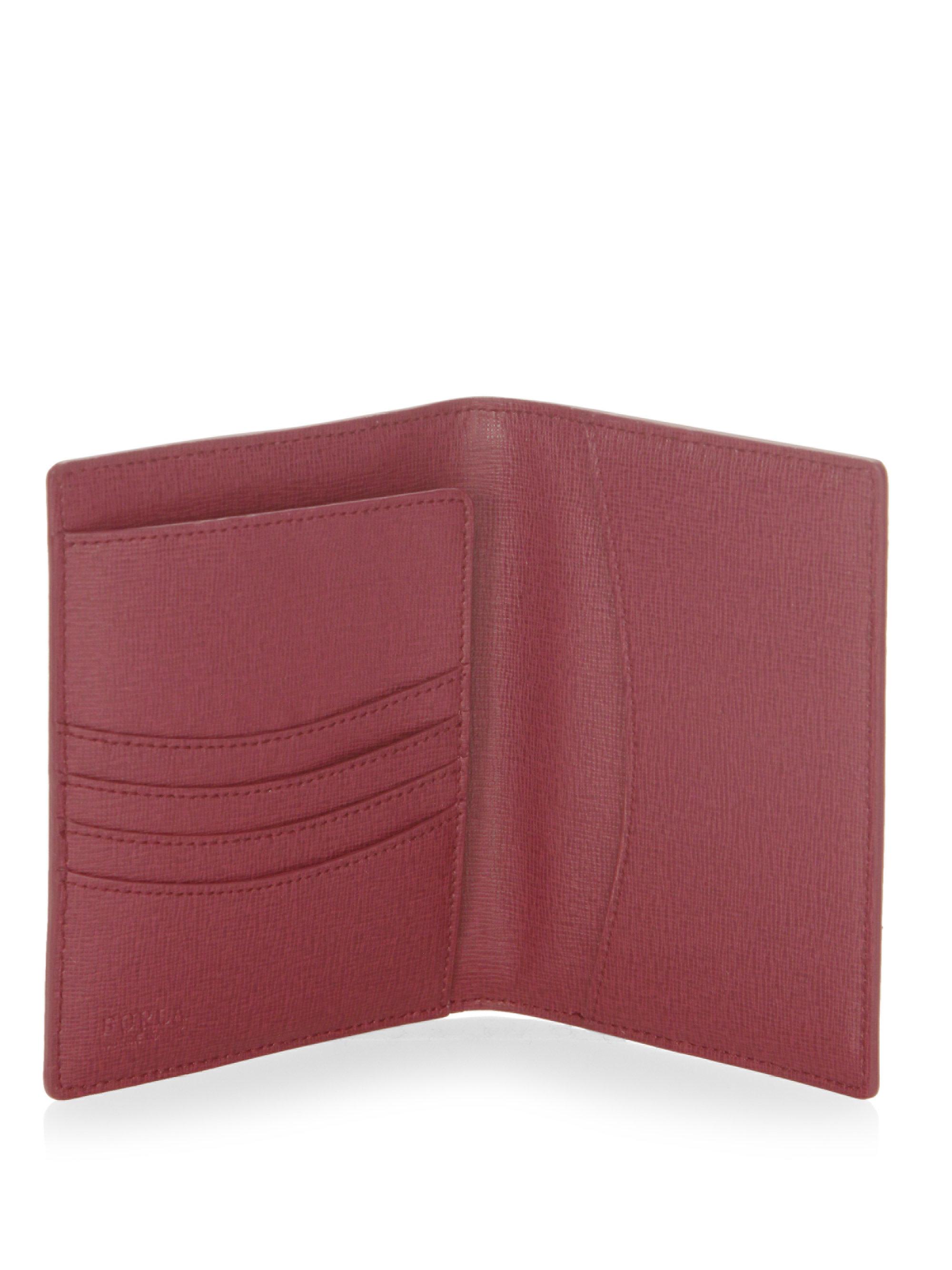 Furla Linda Leather Passport Holder in Red Lyst