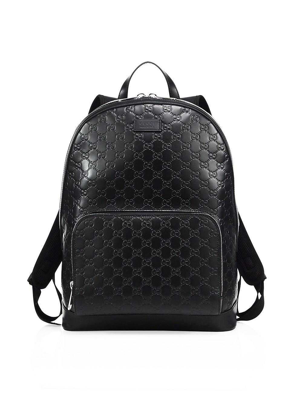 pude Korrekt implicitte Gucci Signature Leather Backpack, Black for Men | Lyst