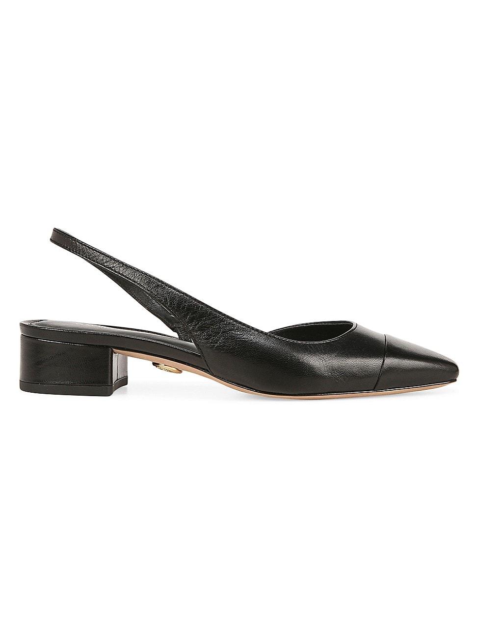 Veronica Beard Cecile Leather Slingback Pumps in Black | Lyst