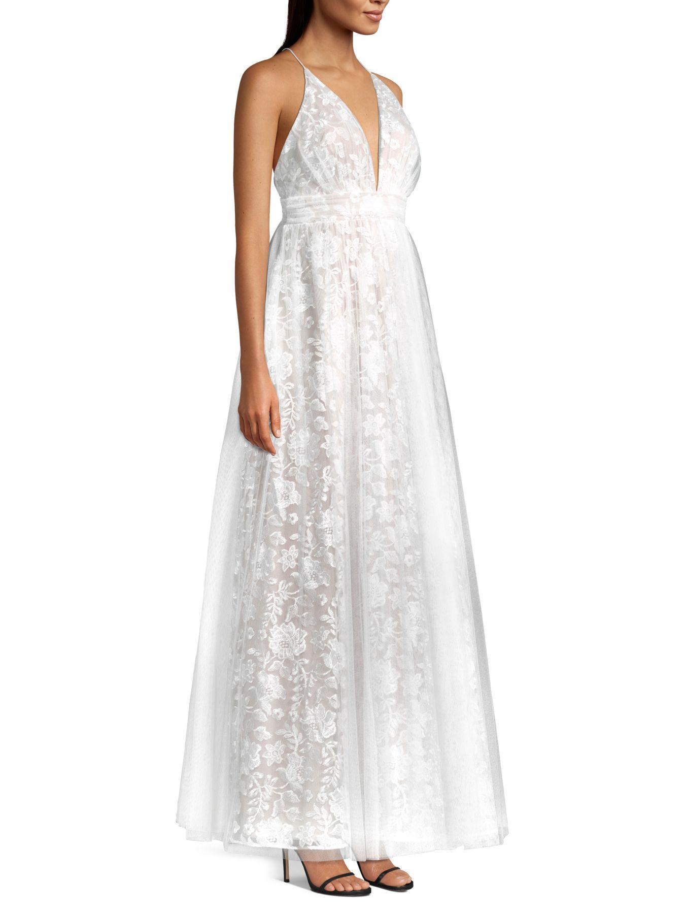 aidan aidan mattox embroidered mesh ball gown