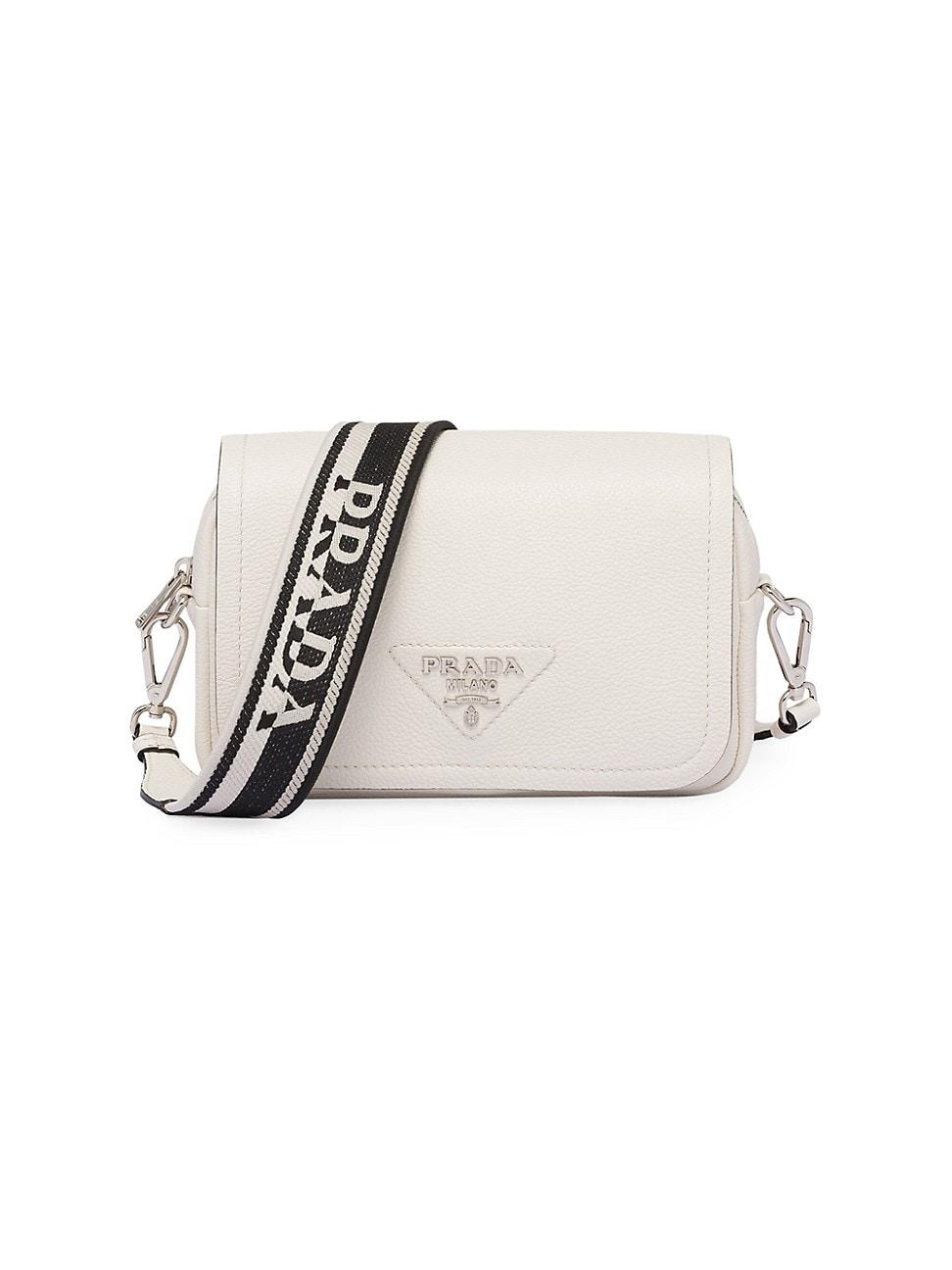 Prada White Leather Shoulder Bag