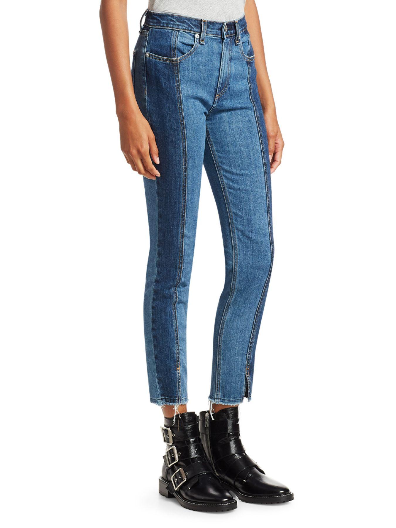 rag and bone two tone jeans