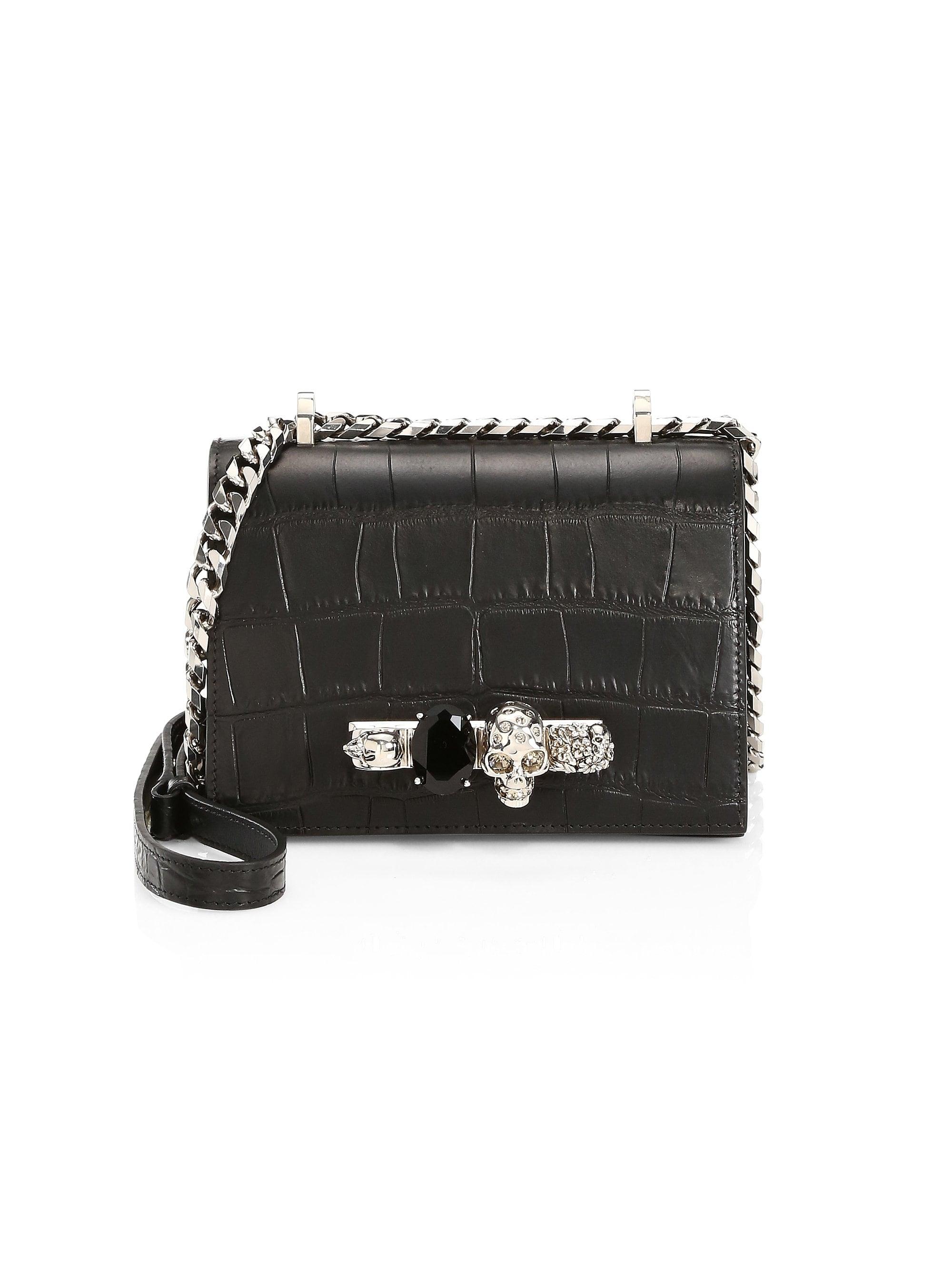 alexander mcqueen black crocodile