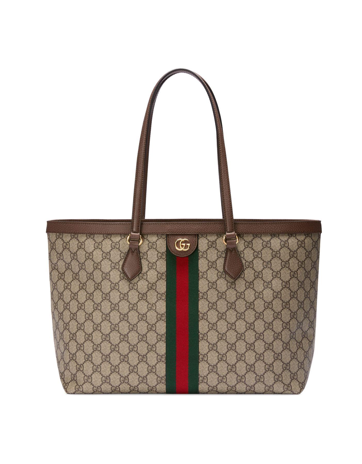 Gucci Ophidia GG Medium Tote in Brown - Lyst