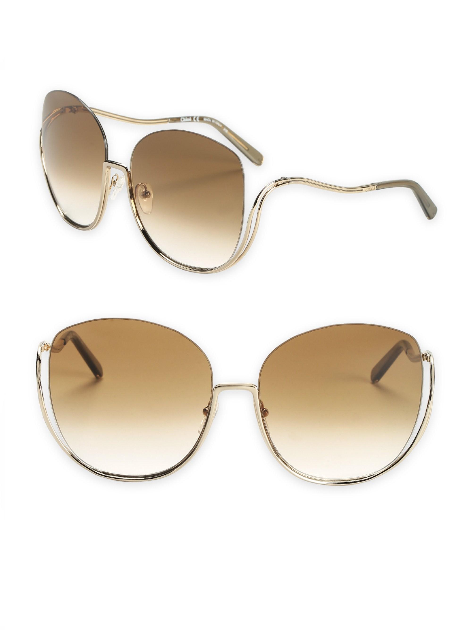 Chloé Synthetic Women's Milla 64mm Oversized Butterfly Sunglasses ...
