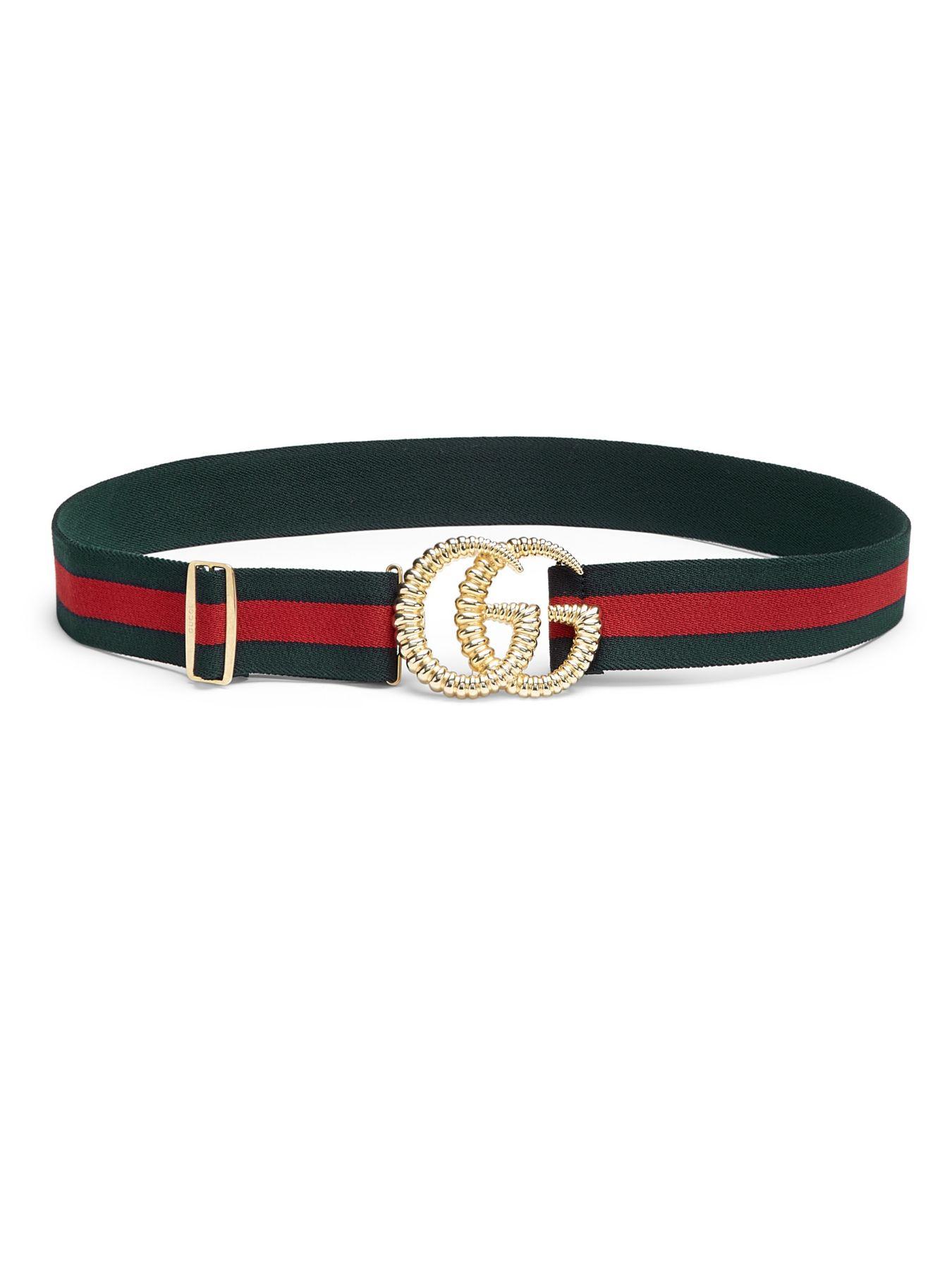 Gucci Synthetic GG Striped Web Belt - Save 2% - Lyst
