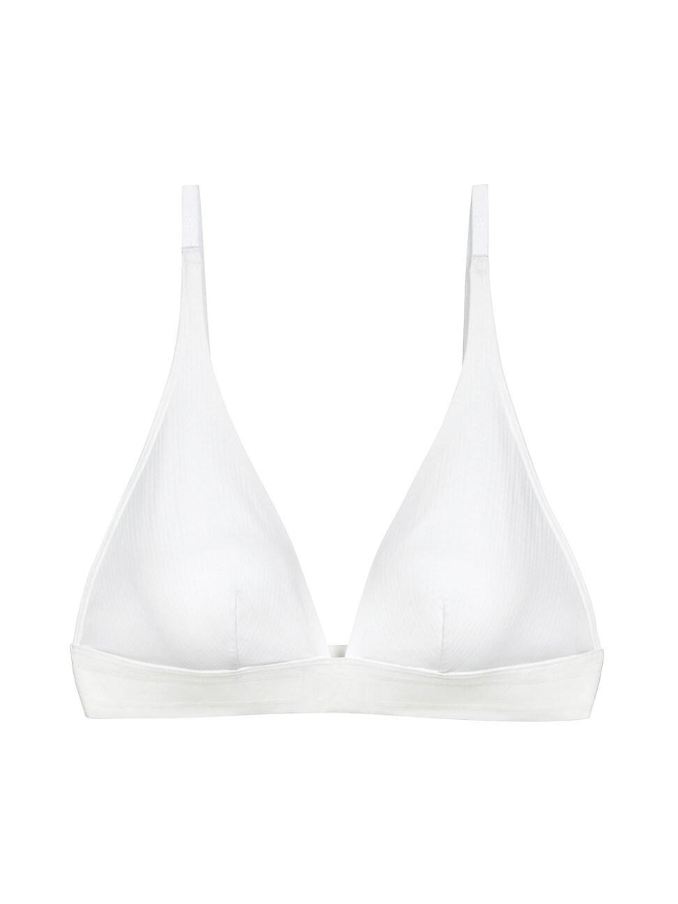 Wolford Cotton Triangle Bralette in Pearl (White) | Lyst