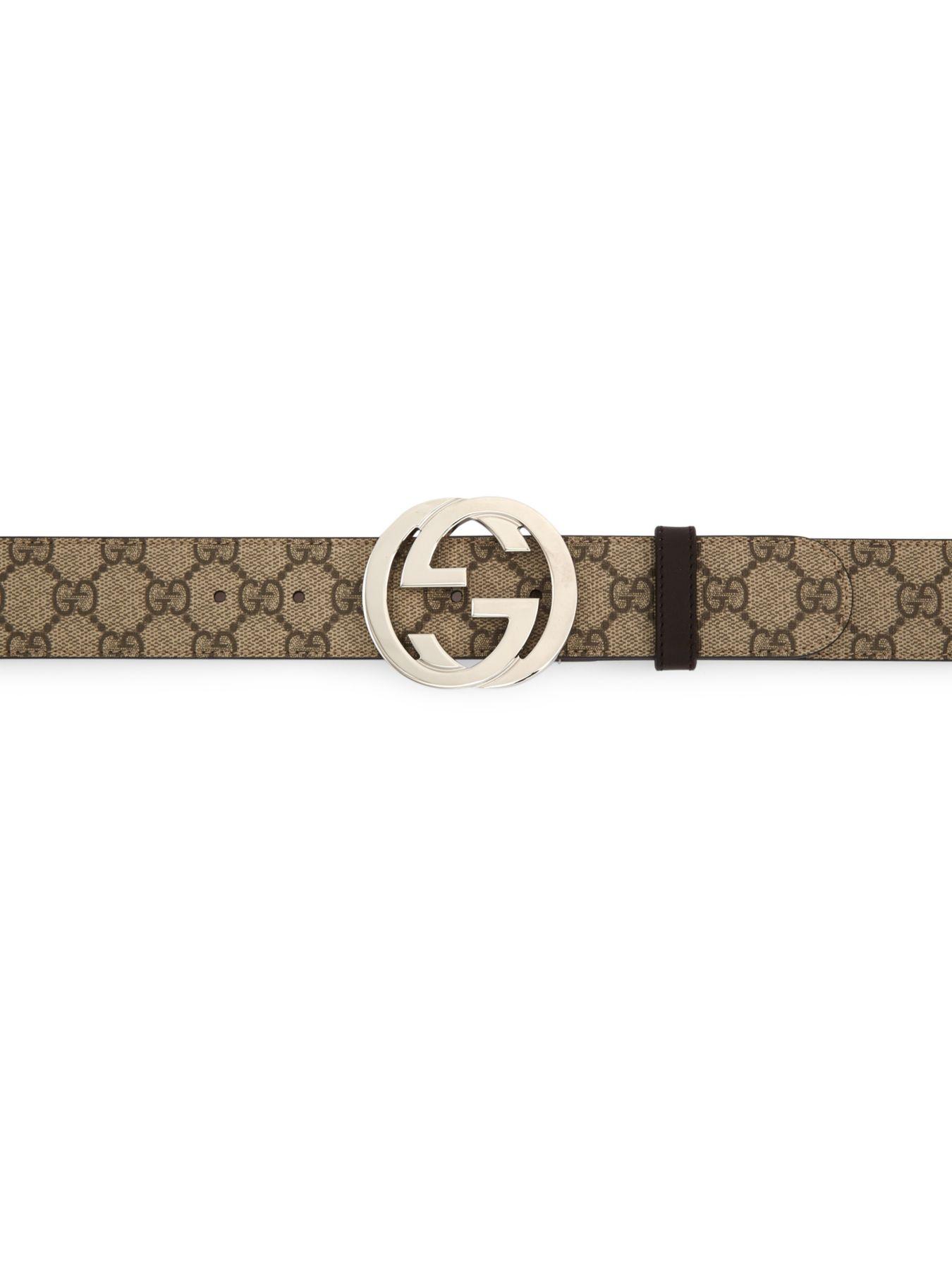 Gucci Men&#39;s Signature Canvas Belt - Tan in Brown for Men - Lyst