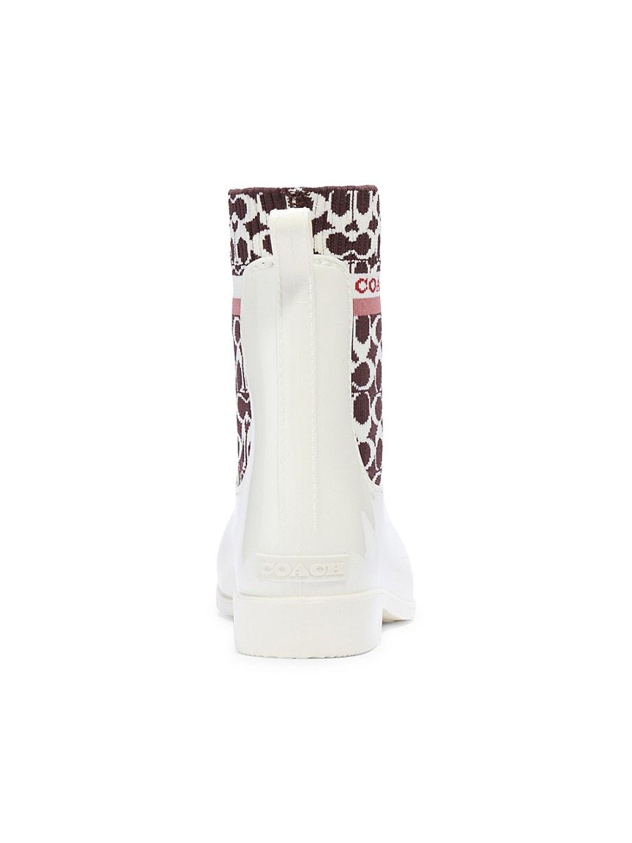 COACH Rivington Rain Boots in White | Lyst