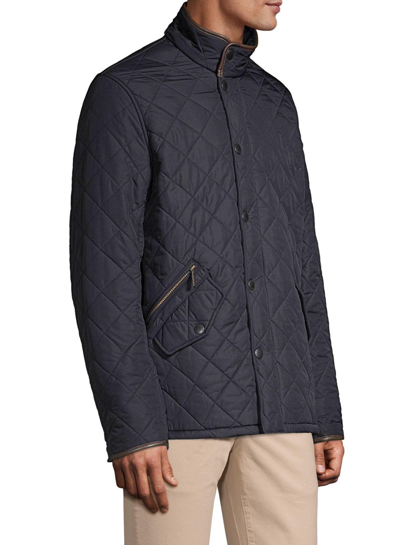 Barbour Synthetic Powell Quilted Jacket in Navy (Blue) for Men - Lyst