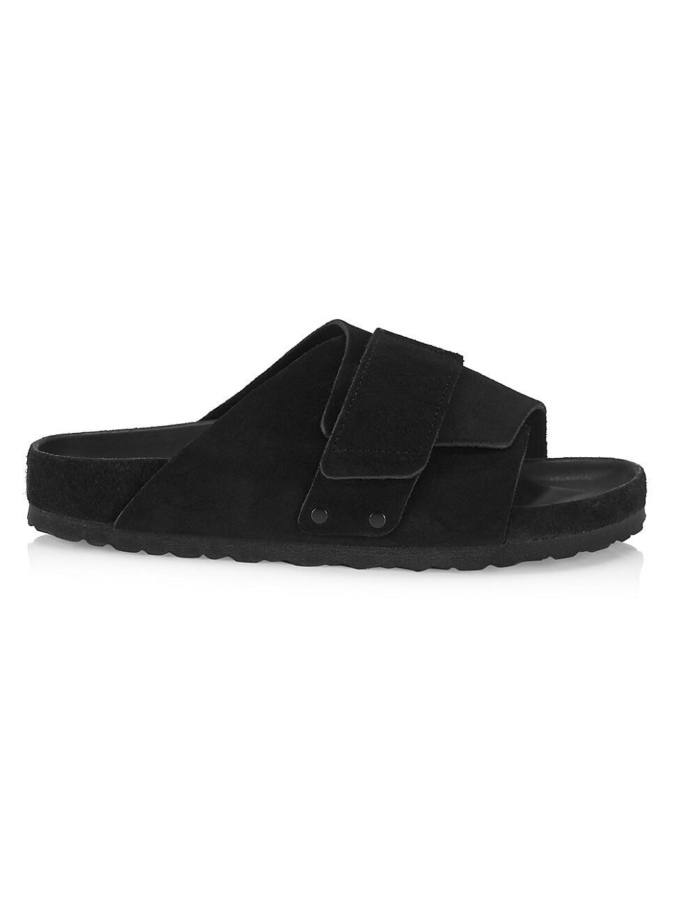 Birkenstock Kyoto Exquisite Suede Sandals in Black | Lyst