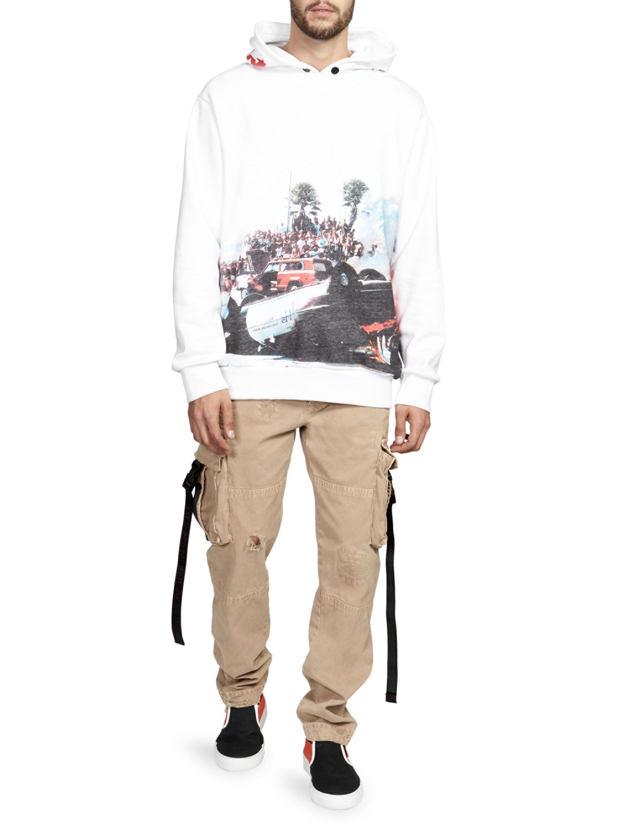 supreme burning car hoodie