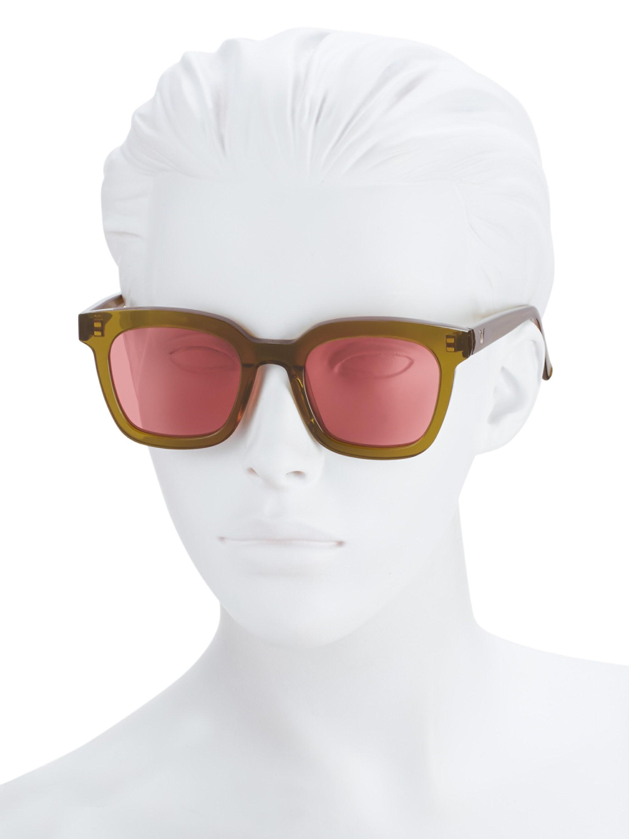 Gentle Monster Rubber Women's 48mm Finn Retro Square Sunglasses Dark