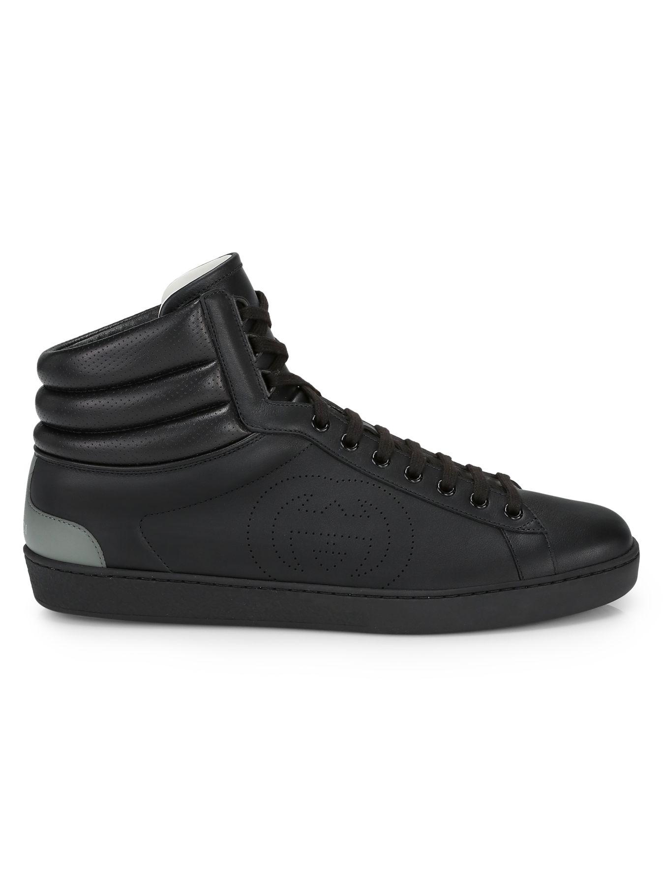 gucci ace high top black