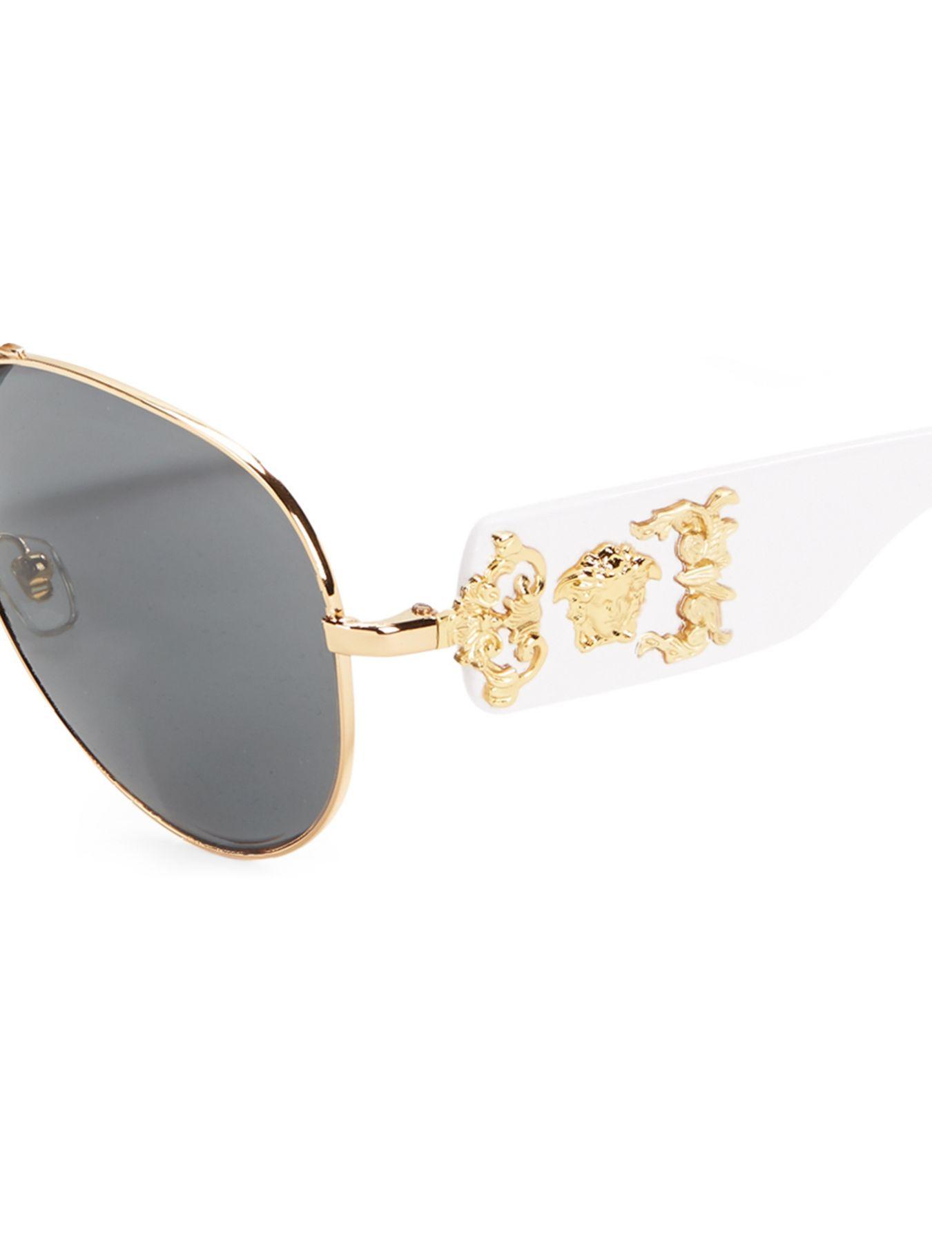 versace gold aviator sunglasses