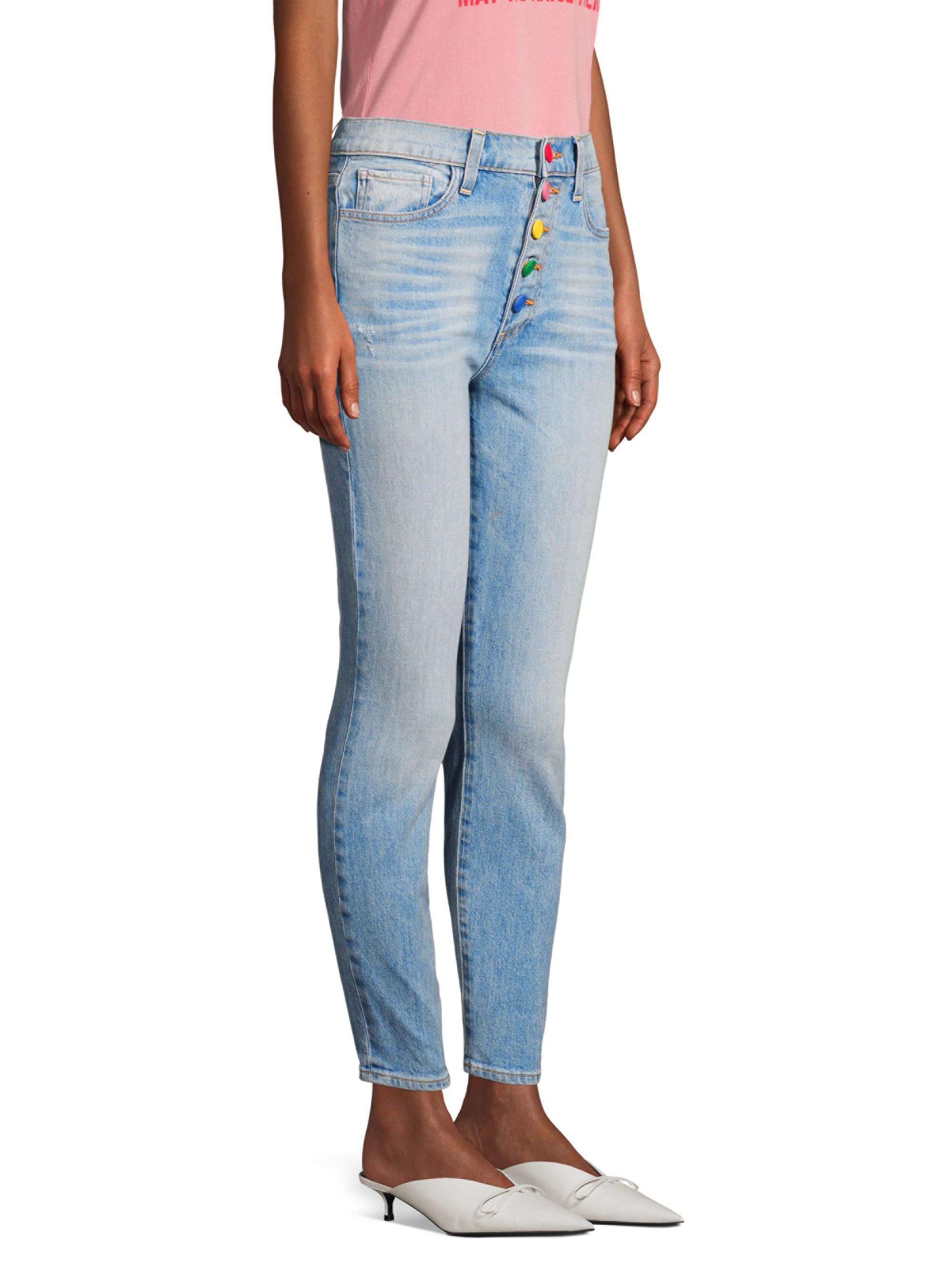 alice and olivia rainbow jeans