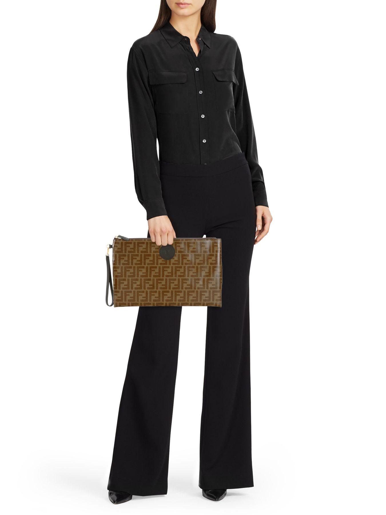 fendi medium flat pouch