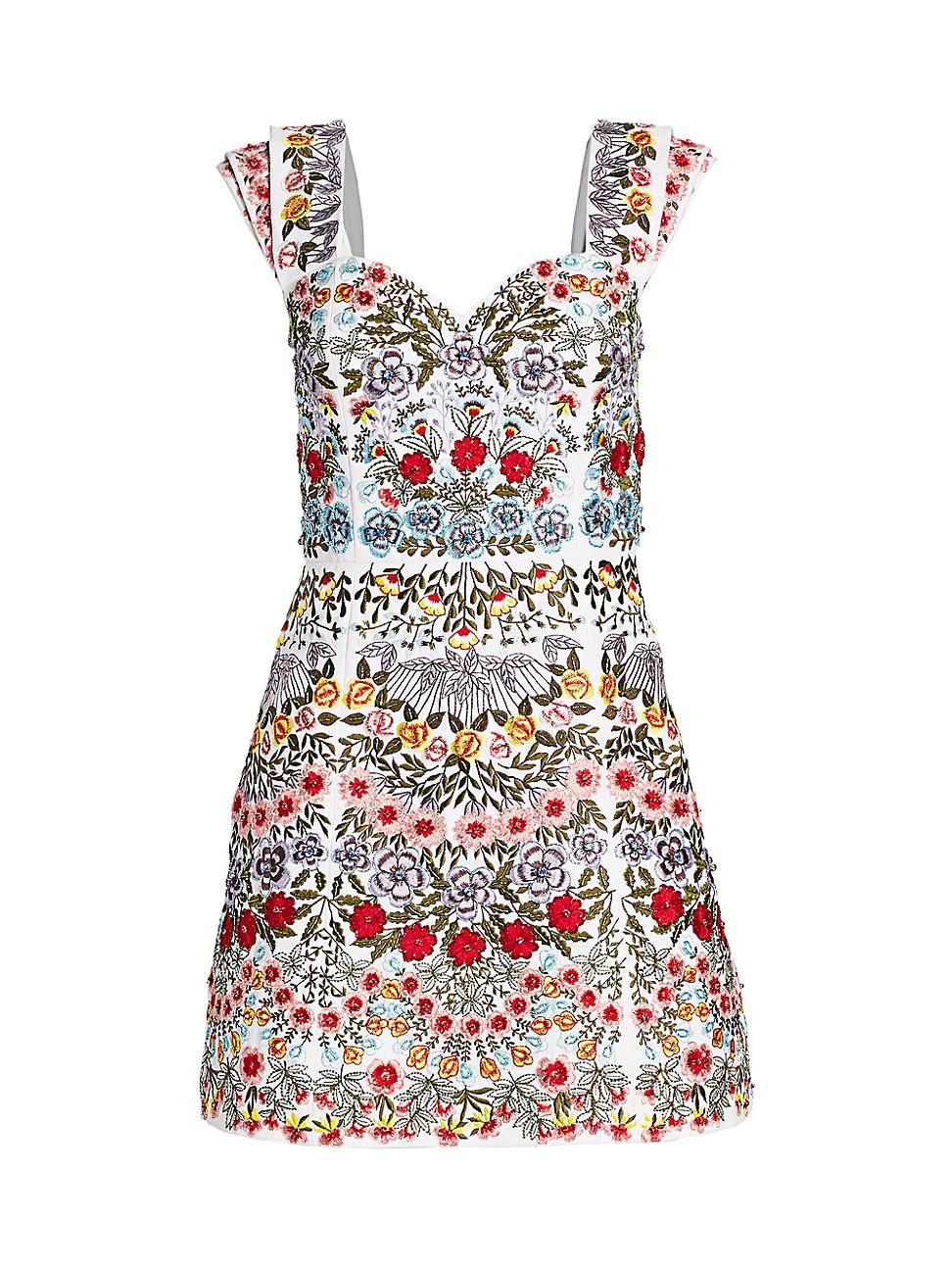 Roz Floral Embroidered A-line Dress 