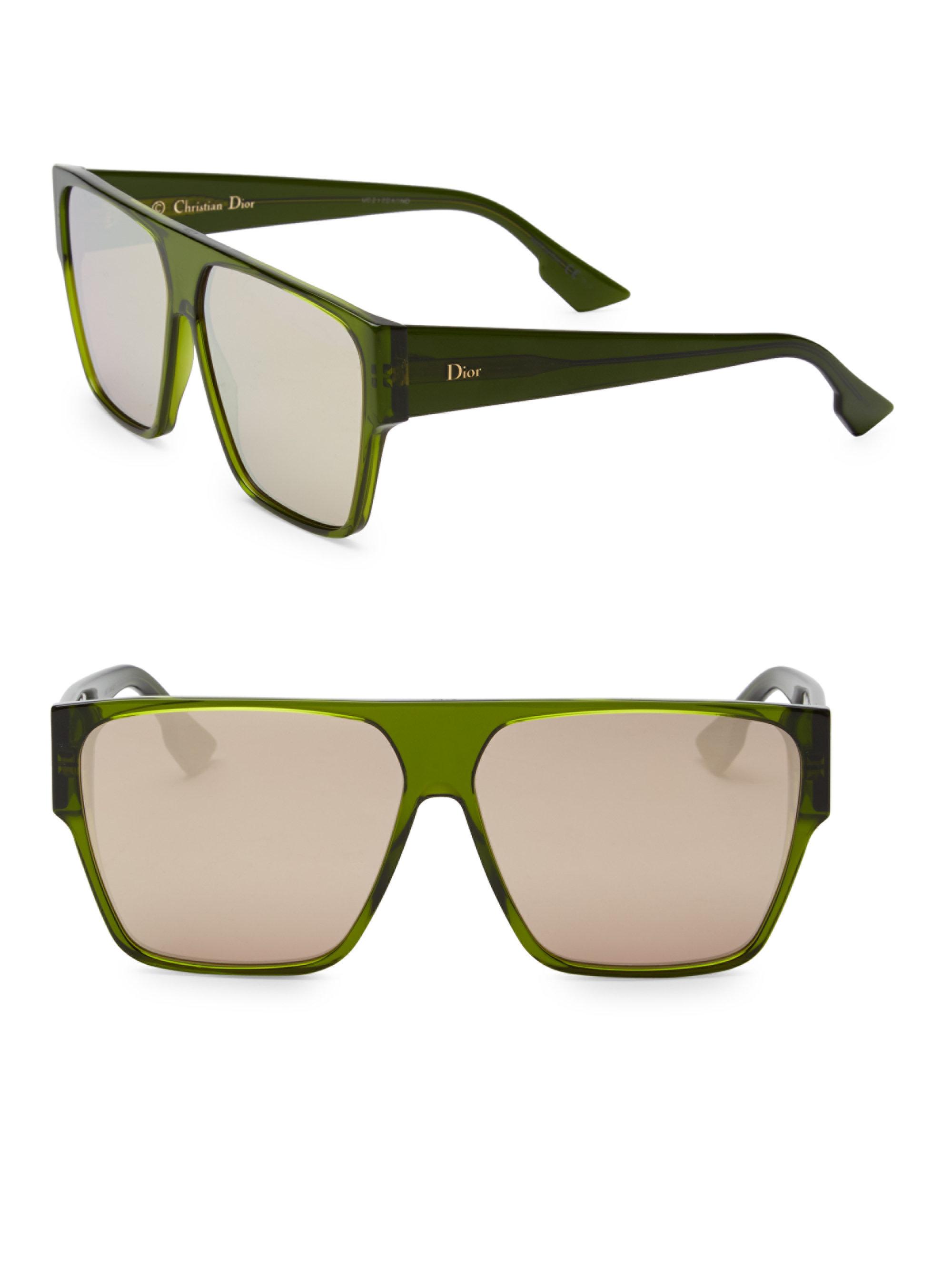 dior 62mm flat top square sunglasses