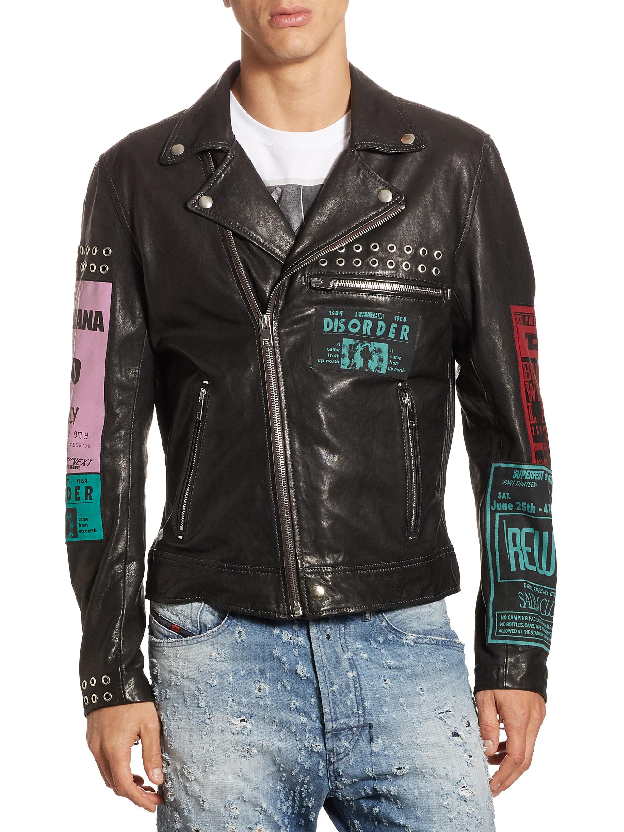 diesel superior leather jacket