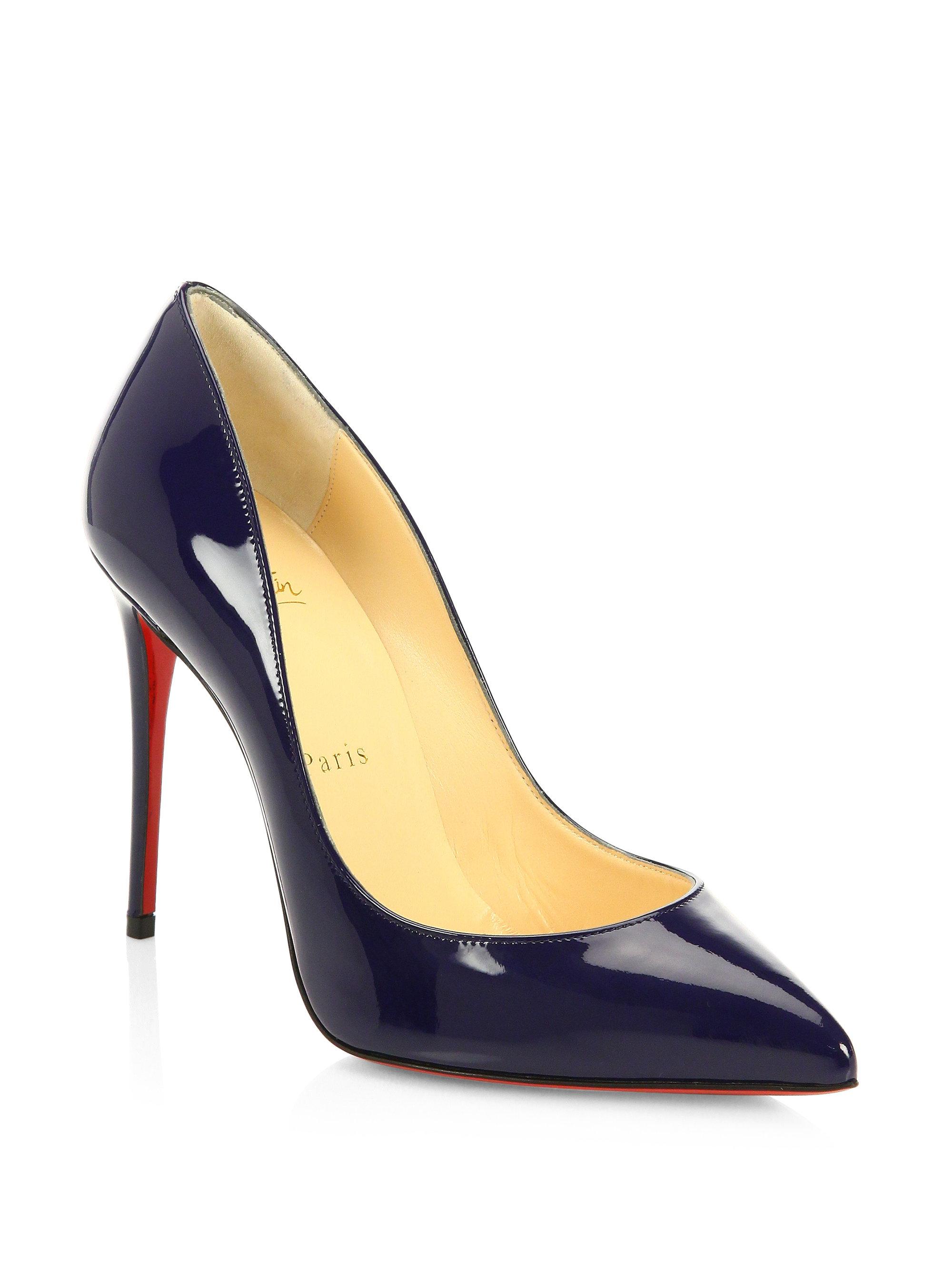 Christian Louboutin Pigalle Follies 100 Patent Leather Pumps in Blue - Lyst