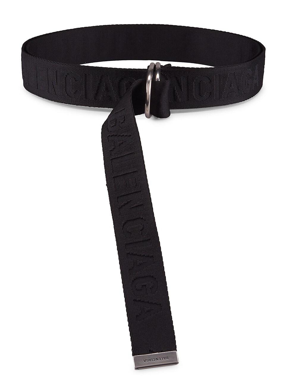 Footpad indsats hvile Balenciaga Women's Black Logo D-ring Belt