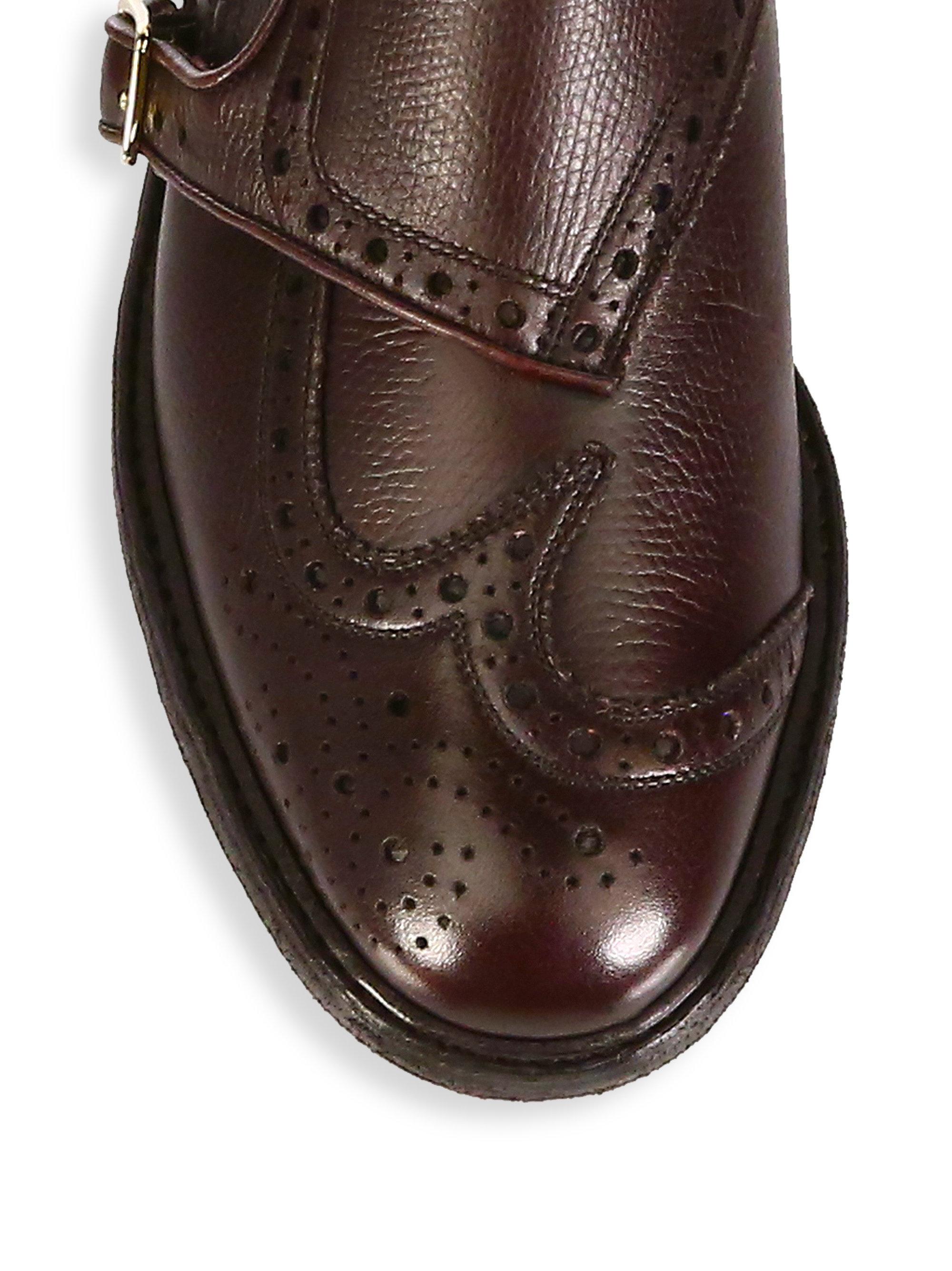 Burberry Del Mar Monkstrap Leather Loafers in Burgundy Burberry Del Mar Monkstrap Leather Loafers in Burgundy