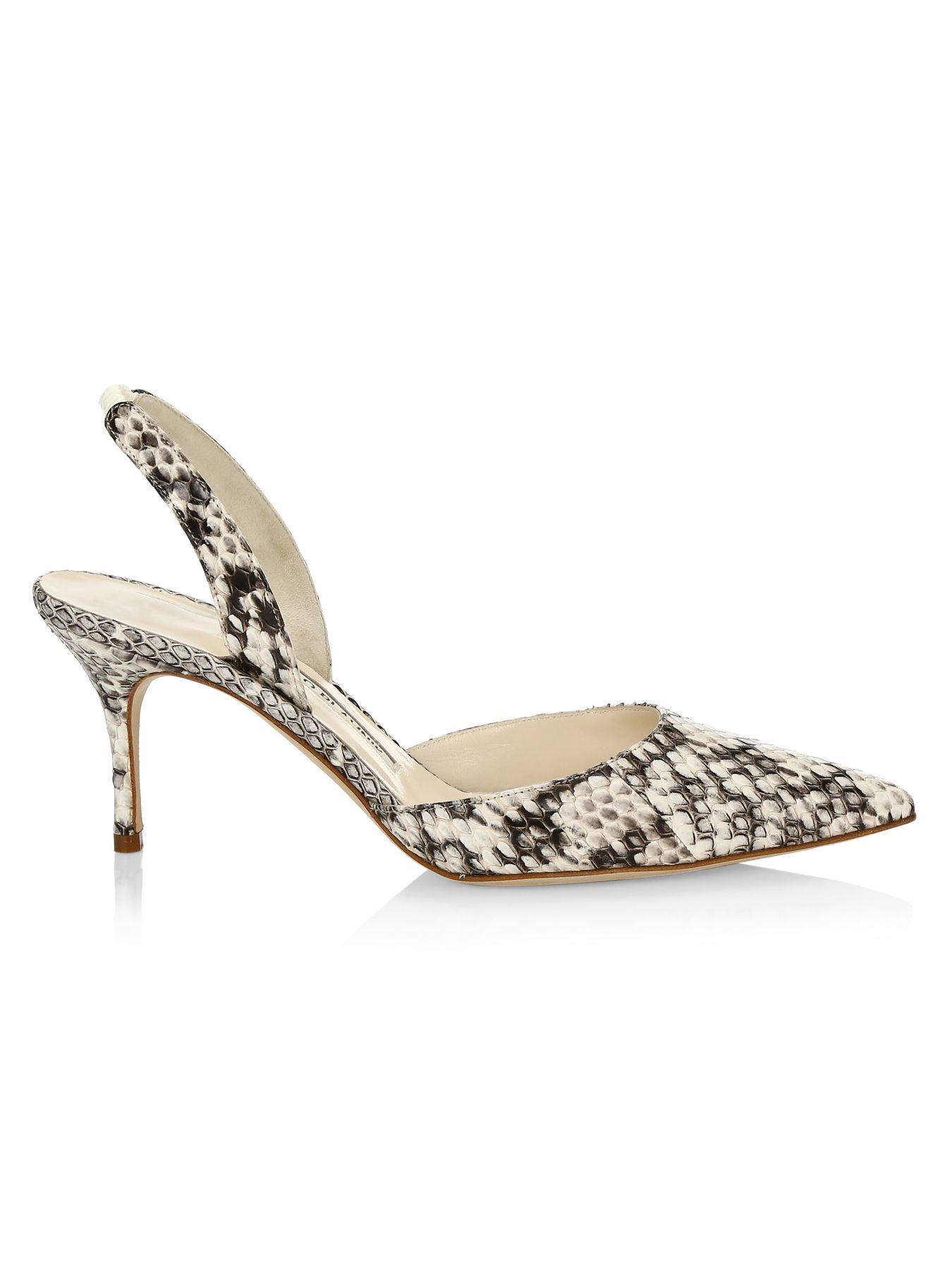 manolo blahnik snakeskin pumps