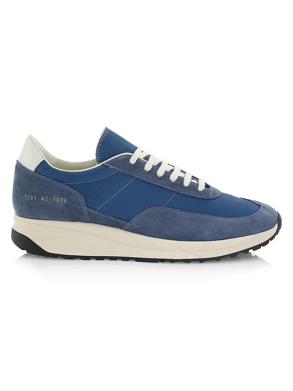 Common Projects Track 80 Mixed Media Sneakers in Blue for Men | Lyst