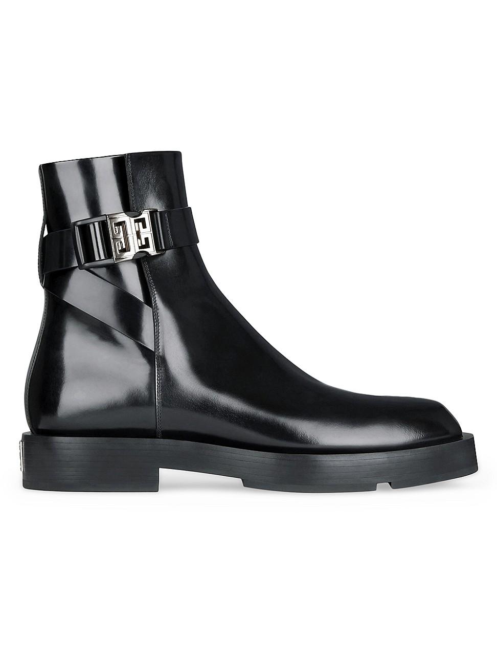 Givenchy Squared Boots In Leather With 4g Buckle in Black for Men | Lyst