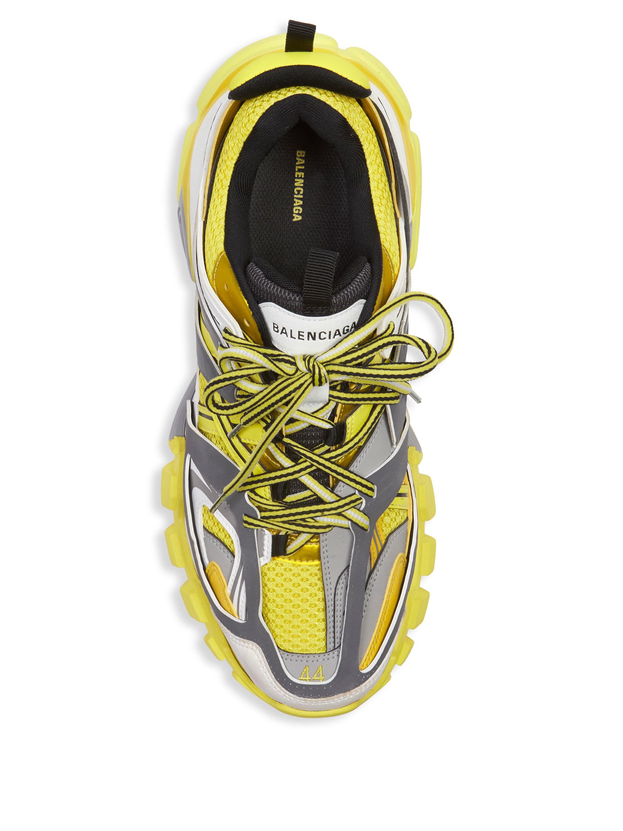 yellow and grey balenciaga track