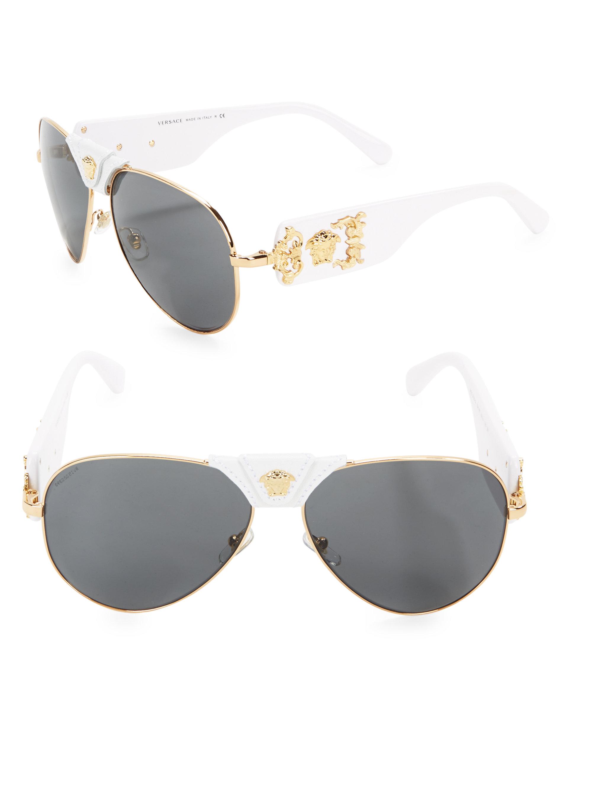 versace gold aviator sunglasses