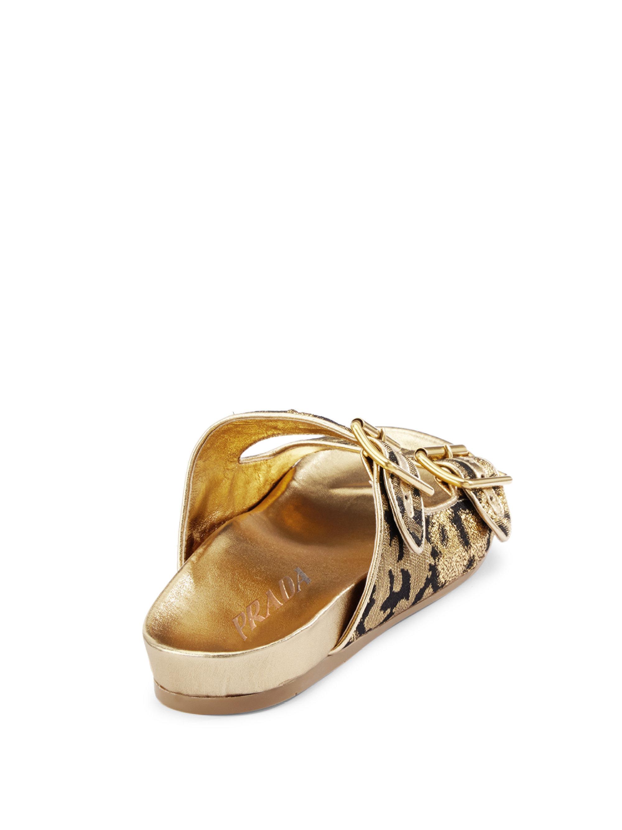 prada brocade sandals