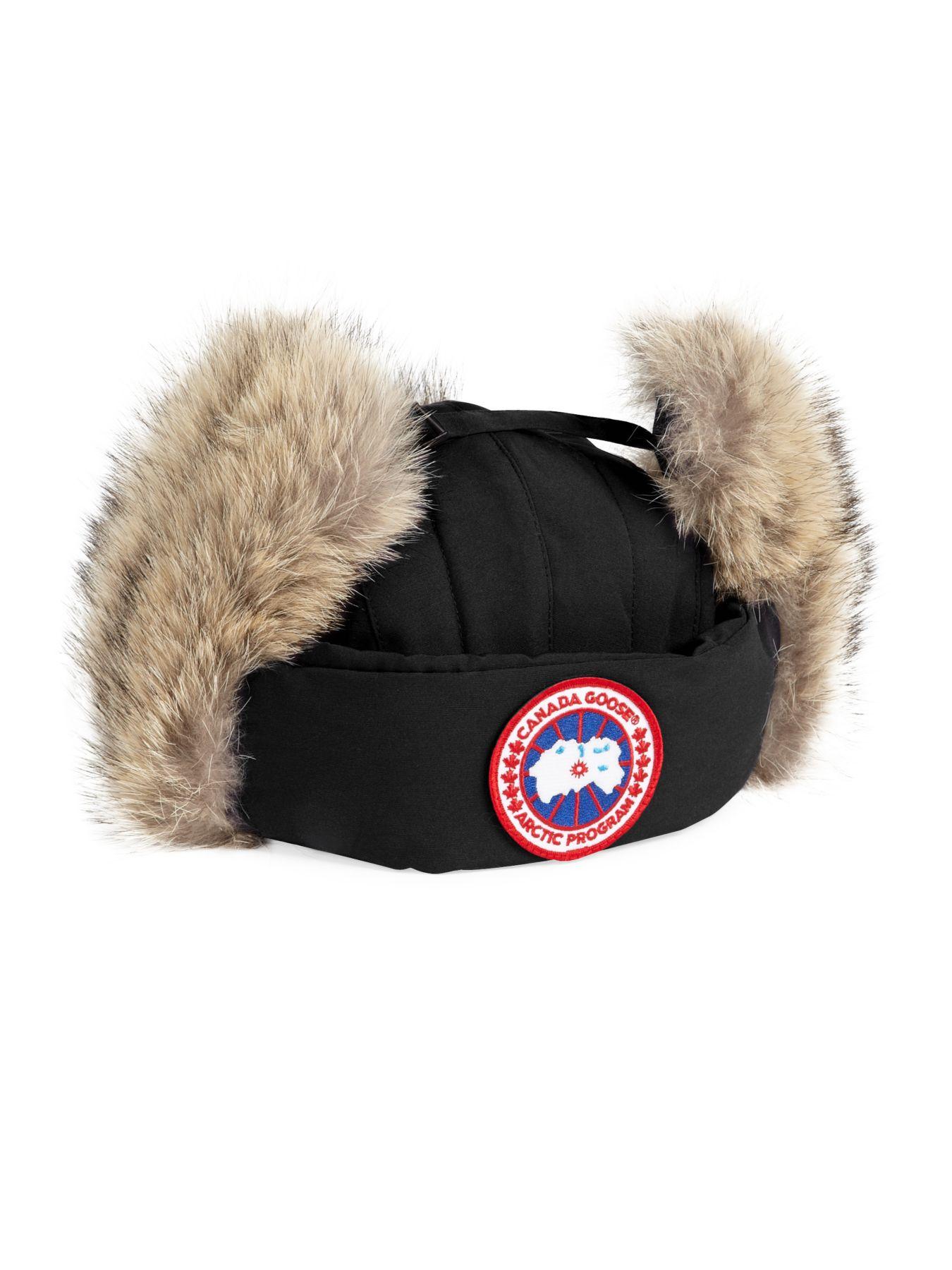 Canada Goose FurLined Aviator Hat in Graphite (Black) Save 72 Lyst
