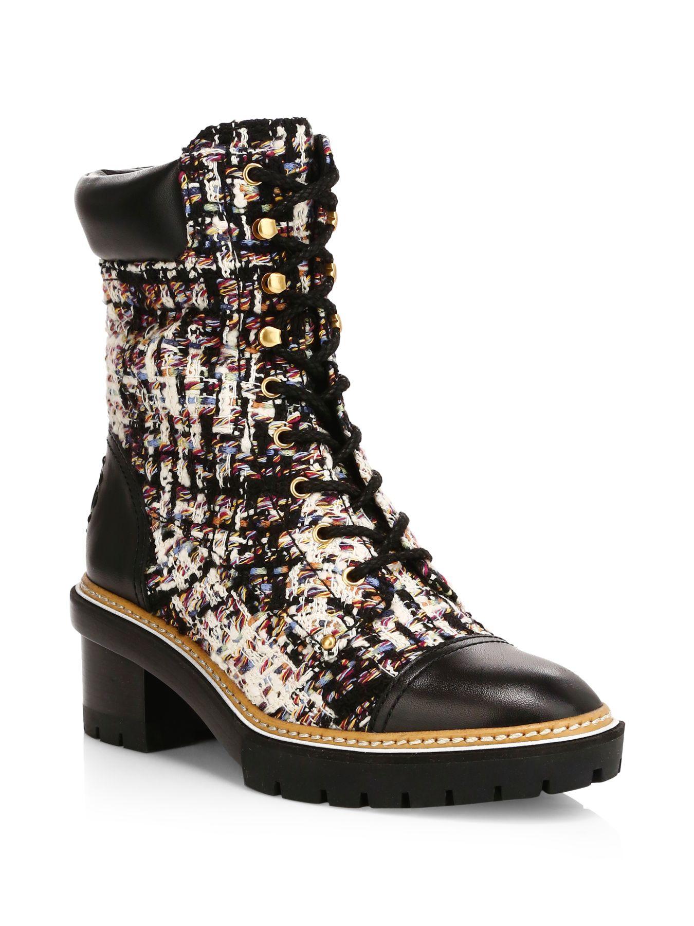 tory burch combat boots