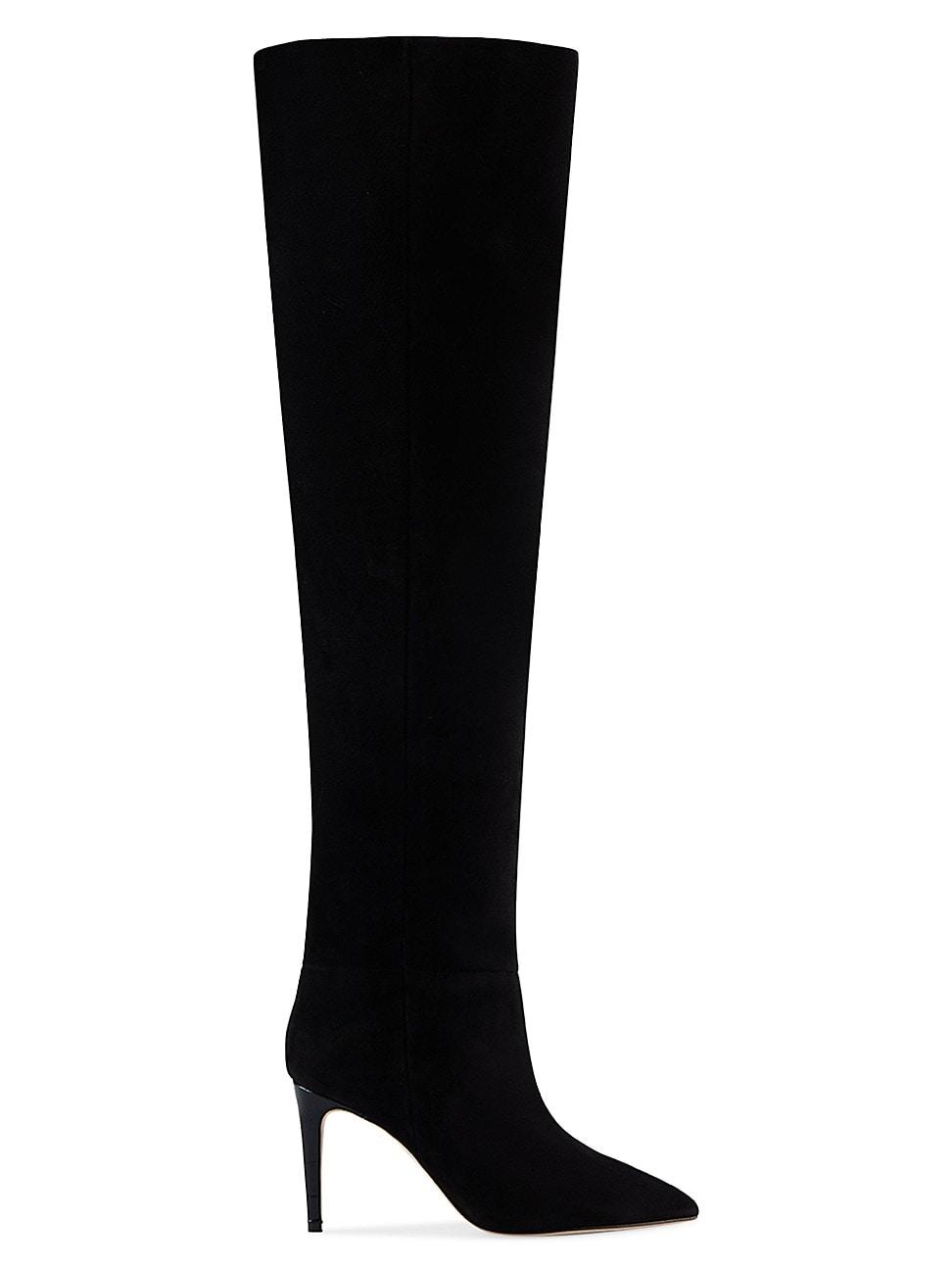 Paris Texas Overtheknee Suede Stiletto Boots in Black Lyst