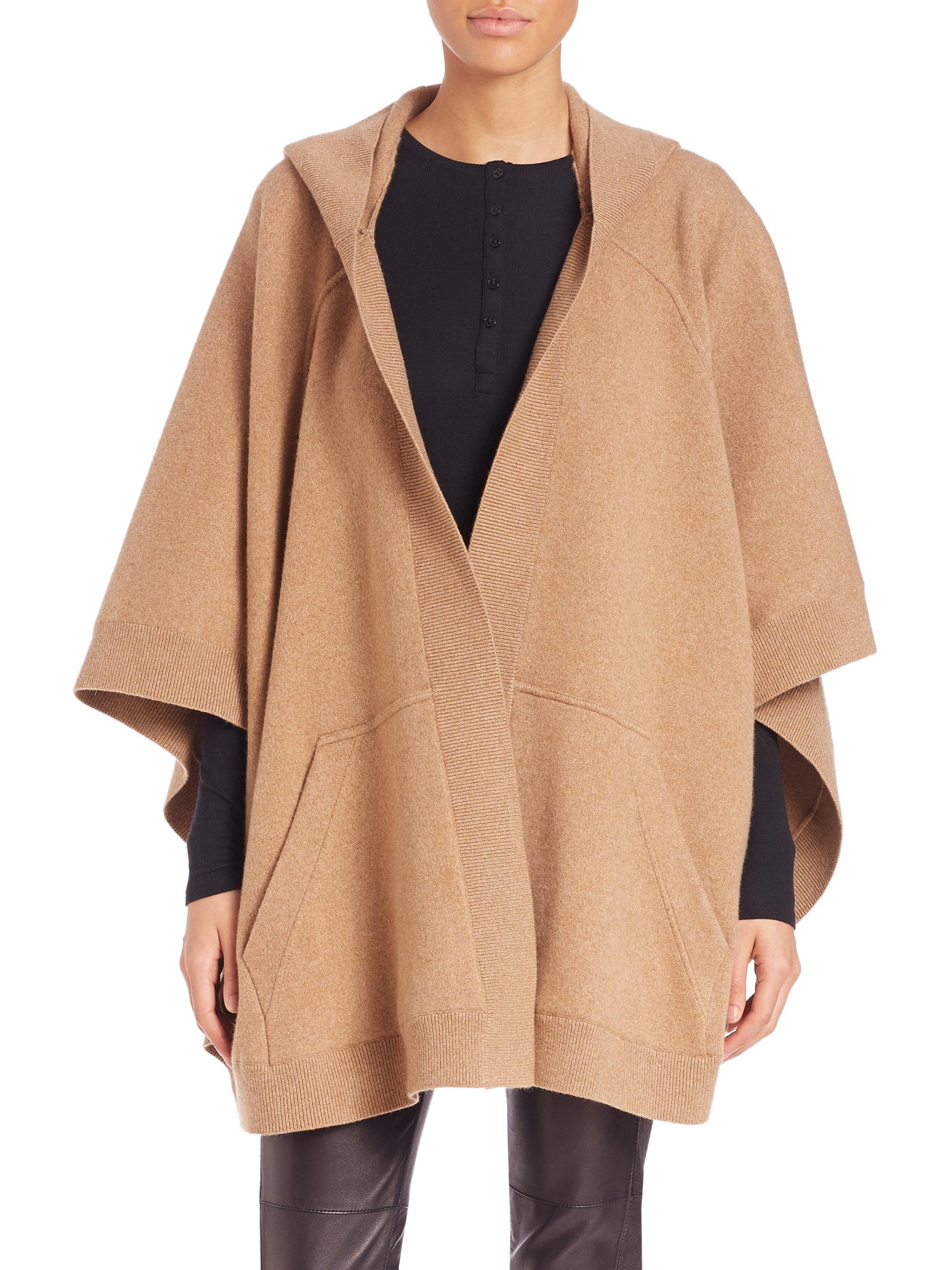 Burberry Wool-cashmere Blend Hooded Poncho - Lyst