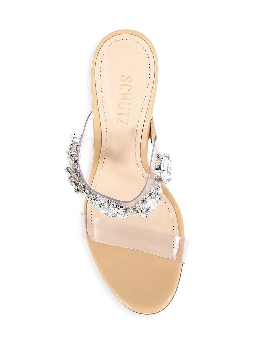 Schutz Leather Laureen Embellished 