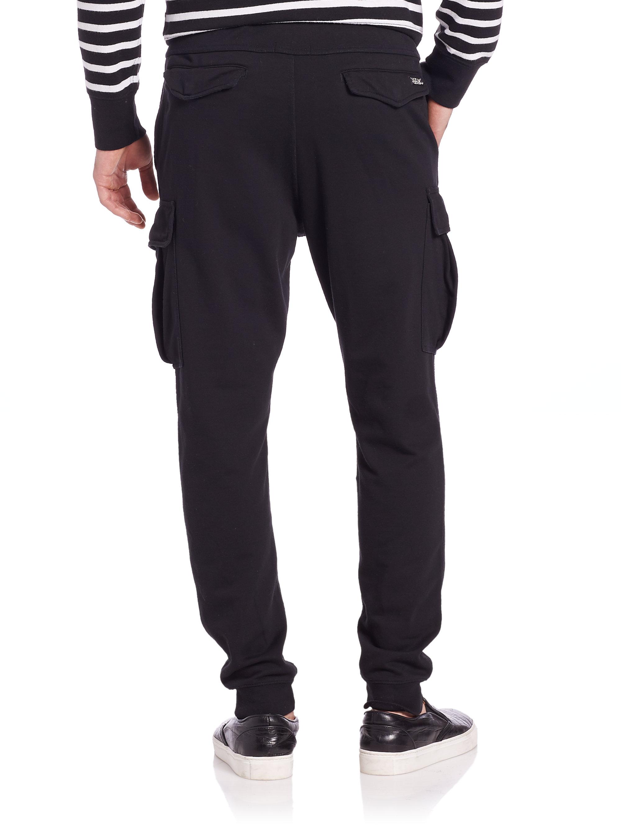 Polo Ralph Lauren Cargo Sweatpants in Black for Men - Lyst