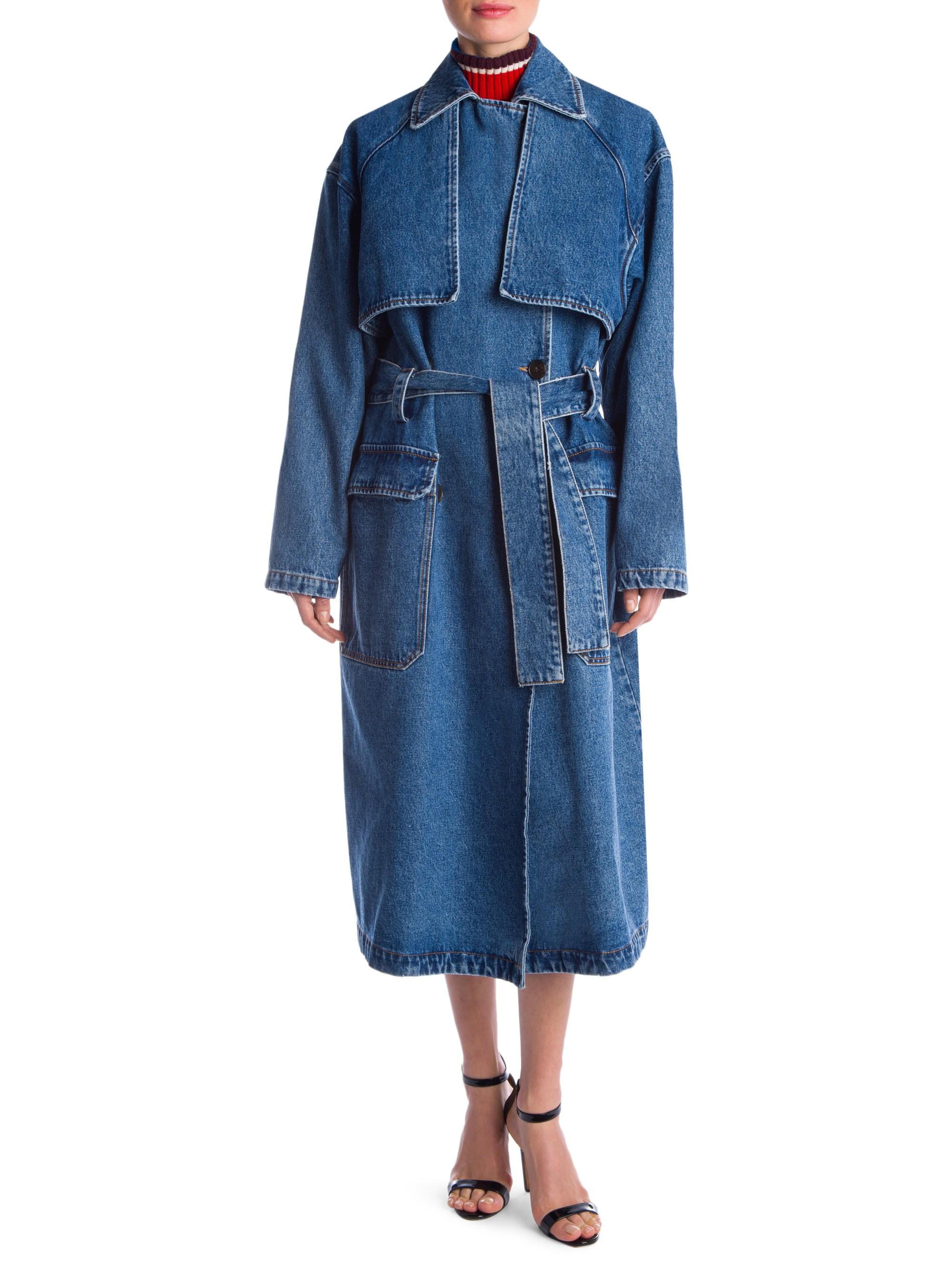 msgm denim trench coat
