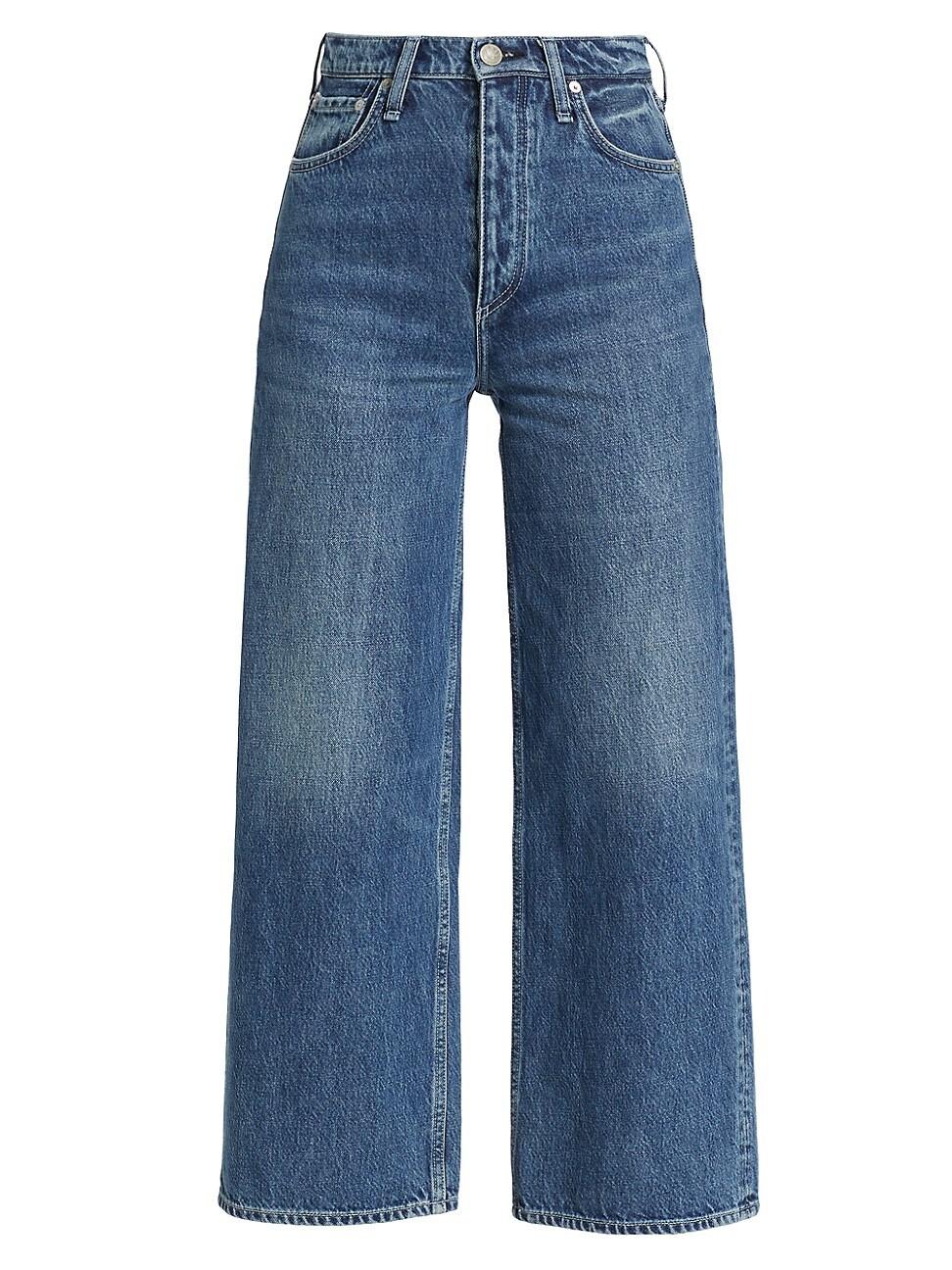 Rag & Bone Andi High-rise Wide-leg Jeans in Blue | Lyst