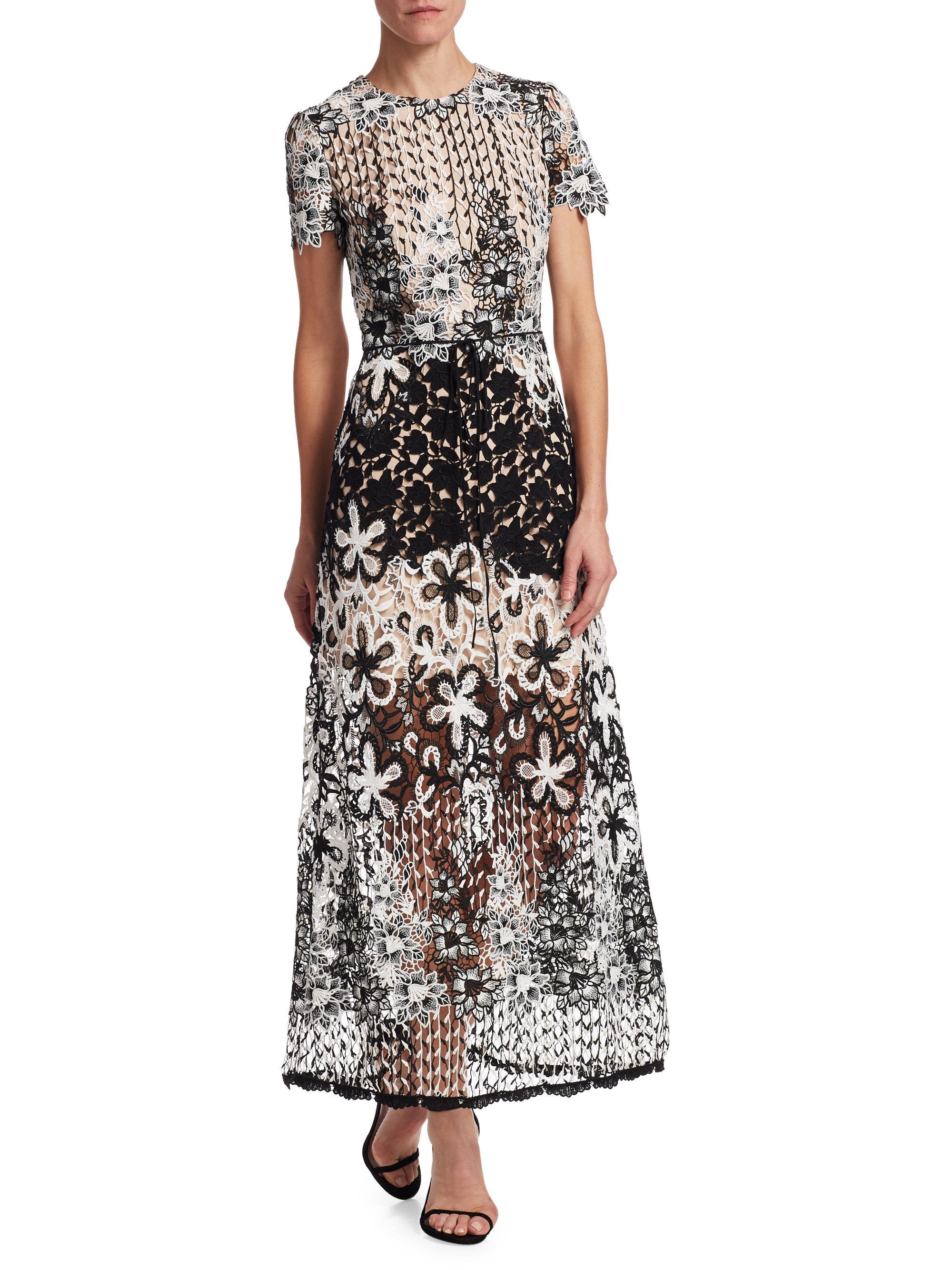 ml monique lhuillier claire lace dress