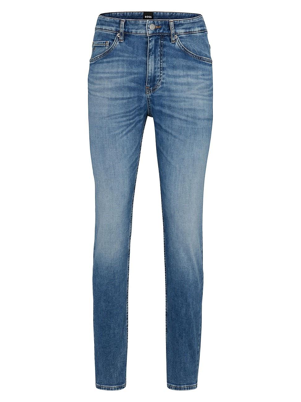 BOSS by HUGO BOSS Tapered-fit Jeans In Italian Stretch Denim in Blue for  Men | Lyst