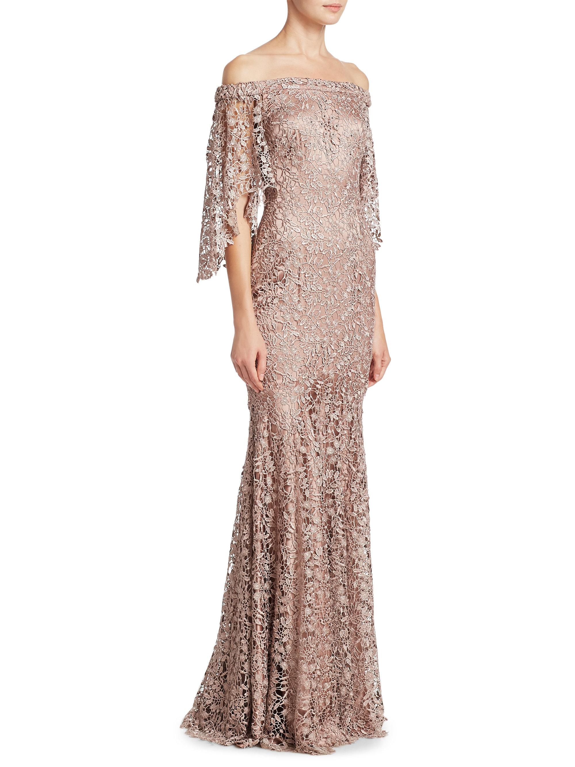 theia off the shoulder mermaid gown