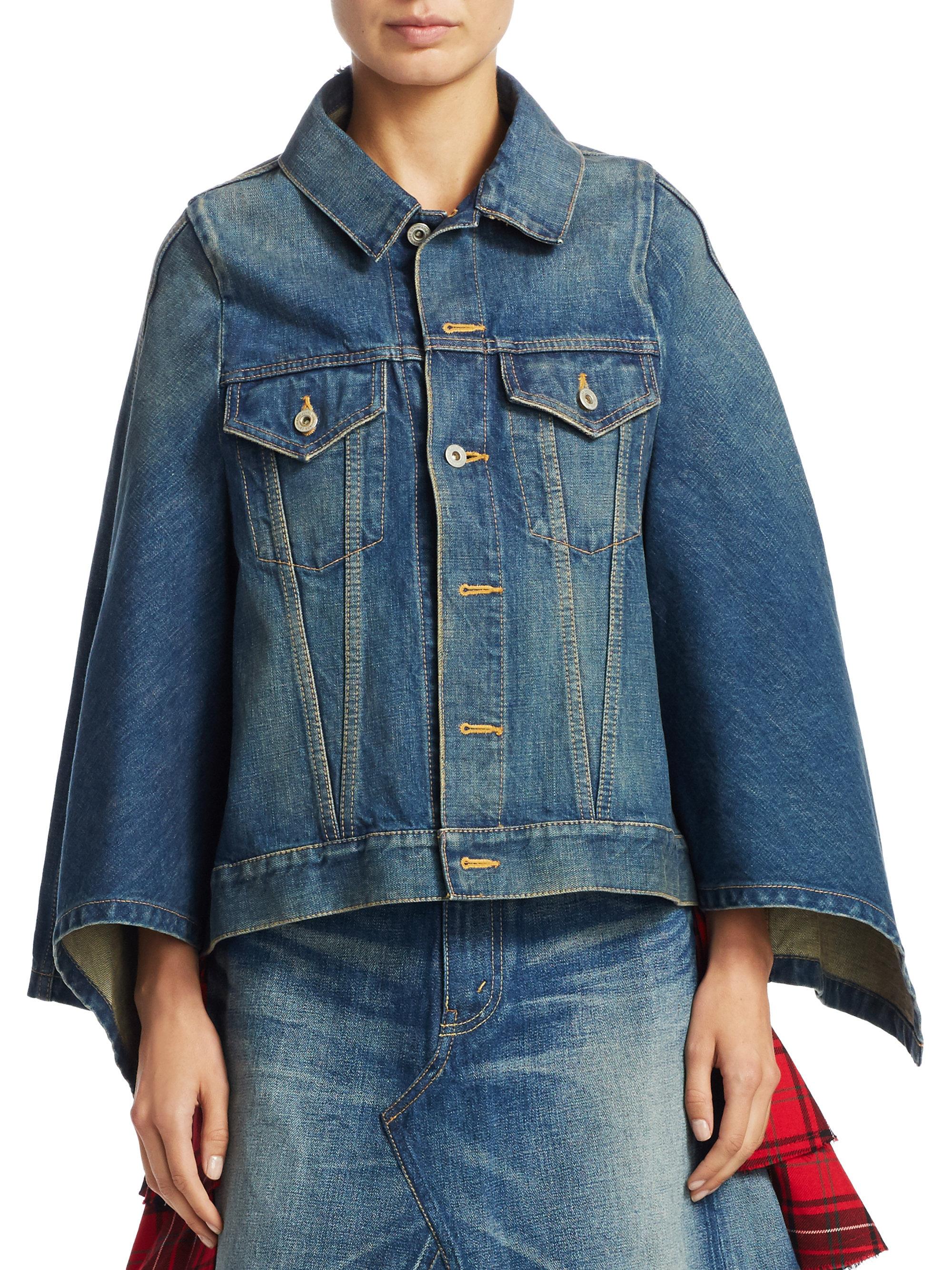 denim cape jacket