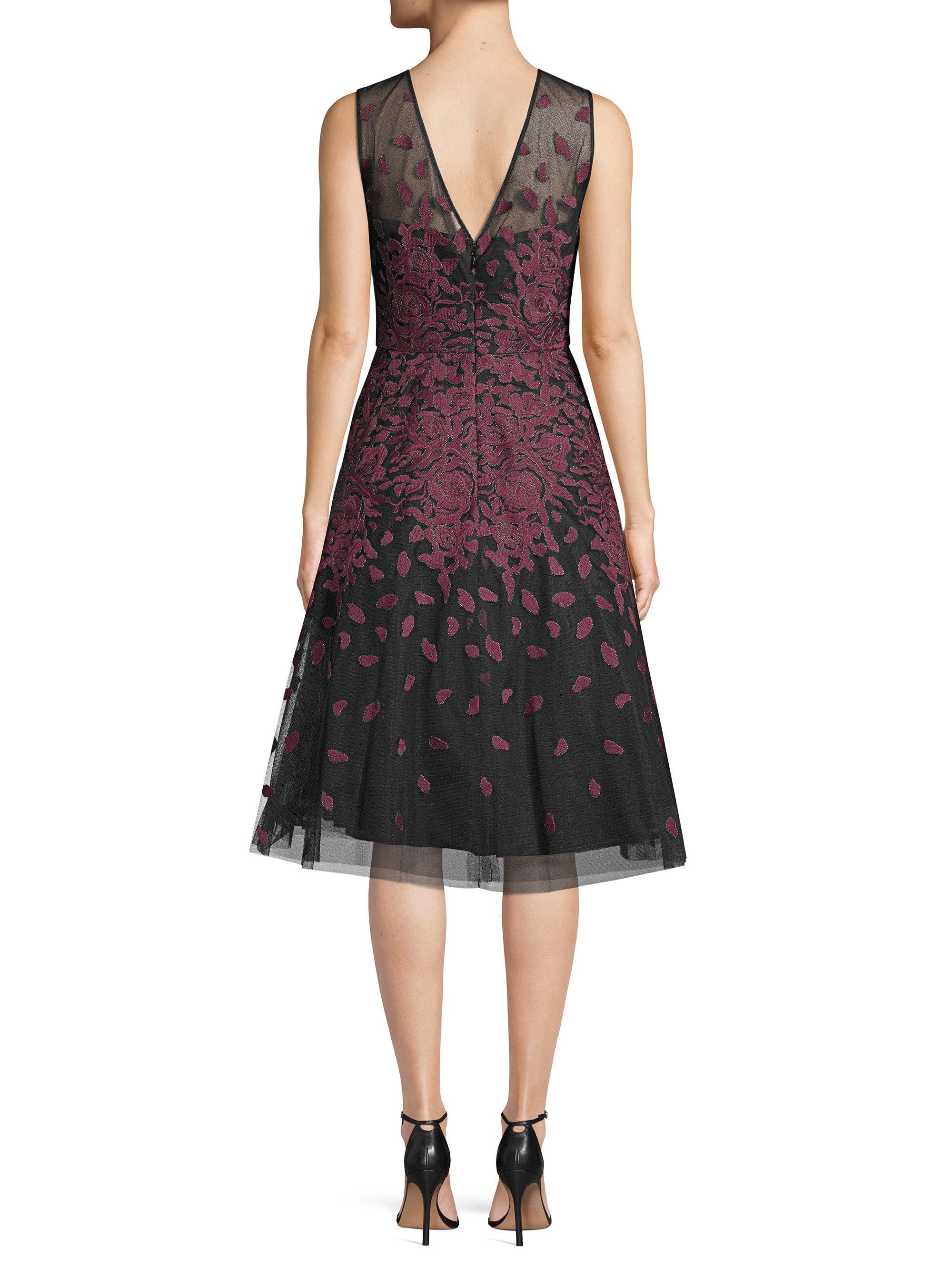 bcbgmaxazria floral embroidered evening dress