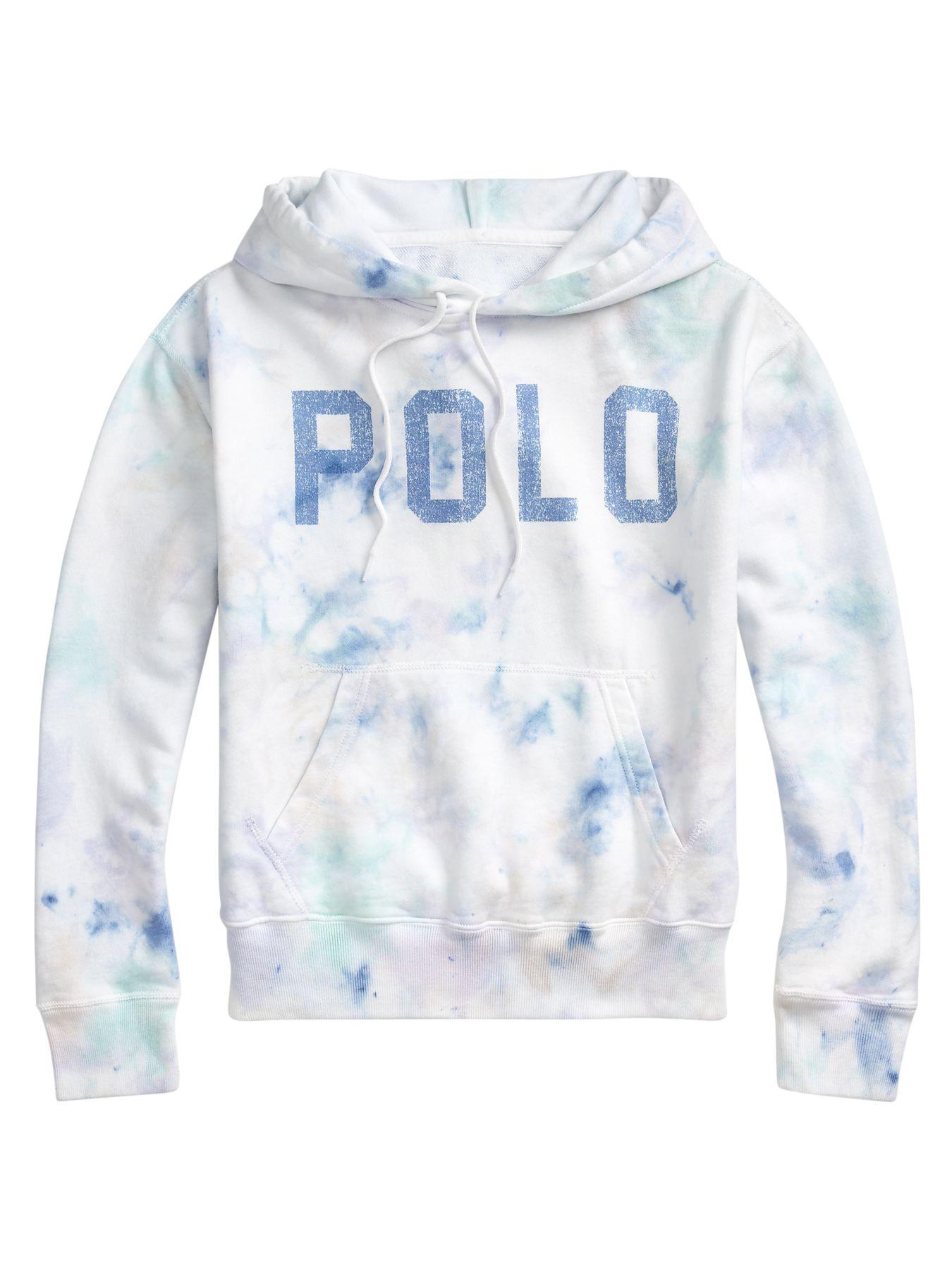 tie dye cotton hoodie polo