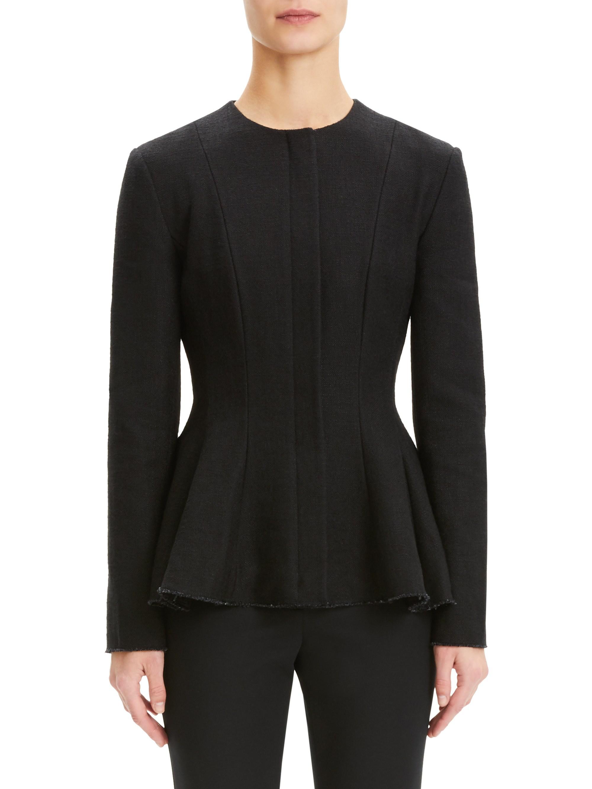 theory marled peplum jacket